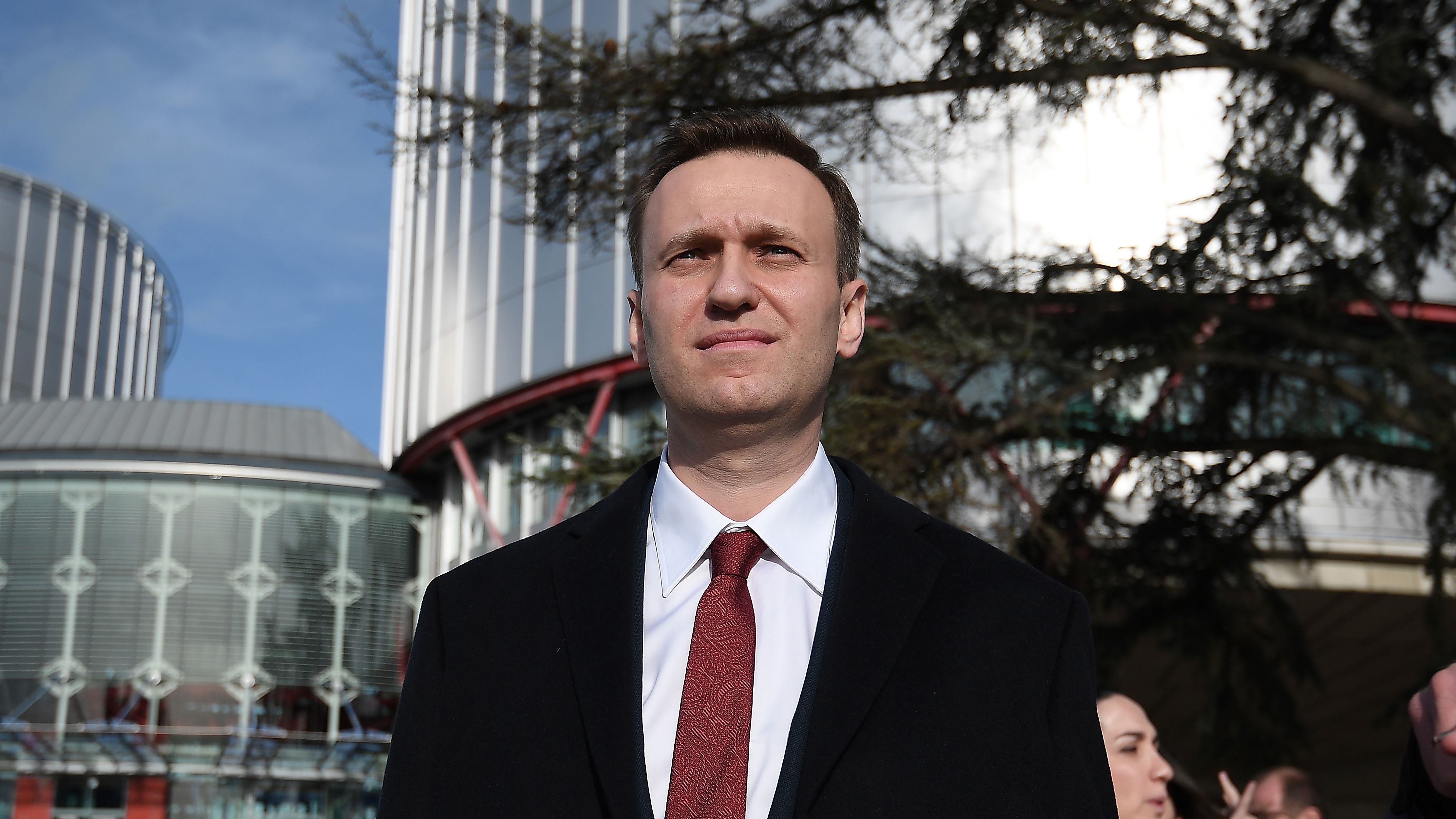 Russian opposition leader Alexei Navalny, shown here in Strasbourg last month, recently published an investigation about metals magnate Oleg Deripaska.