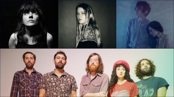 Clockwise from upper left: Courtney Barnett, Anna Von Hauswolff, Exitmusic, Okkervil River