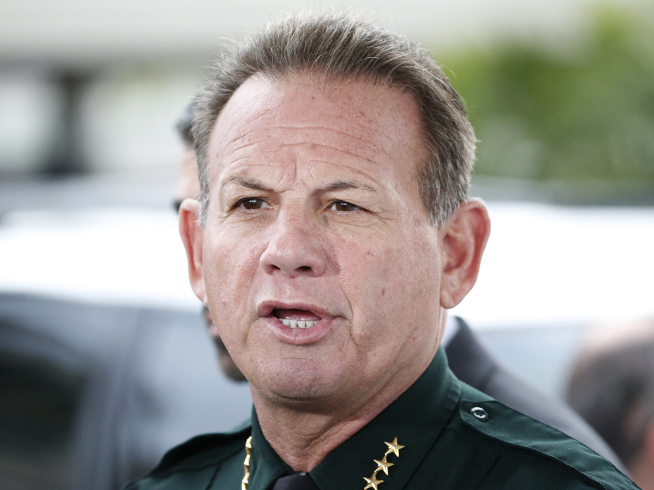 Broward Sheriff Scott Israel speaks during a news conference at Fort LauderdaleâHollywood International Airport (Wilfredo Lee/AP)