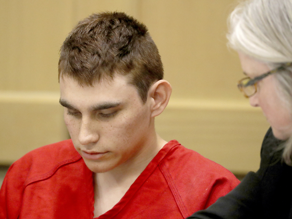 Nikolas Cruz appears in court for a status hearing in Fort Lauderdale, Florida. (Mike Stocker/AP)