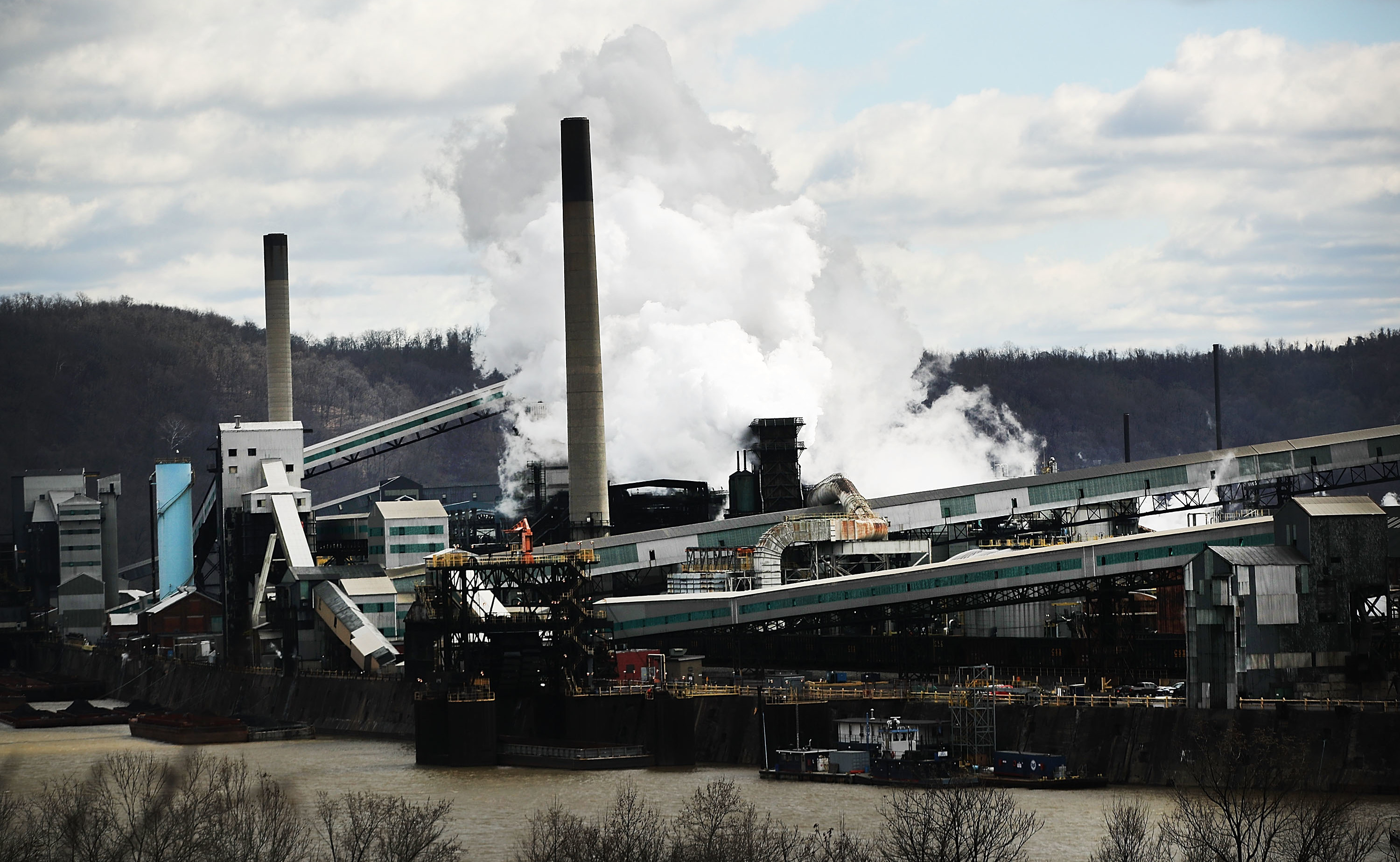 A United States Steel Corp. plant in Clairton, Pa. President Trump's plan to place tariffs on steel and aluminum imports has sparked fears of a trade war. (Getty Images)