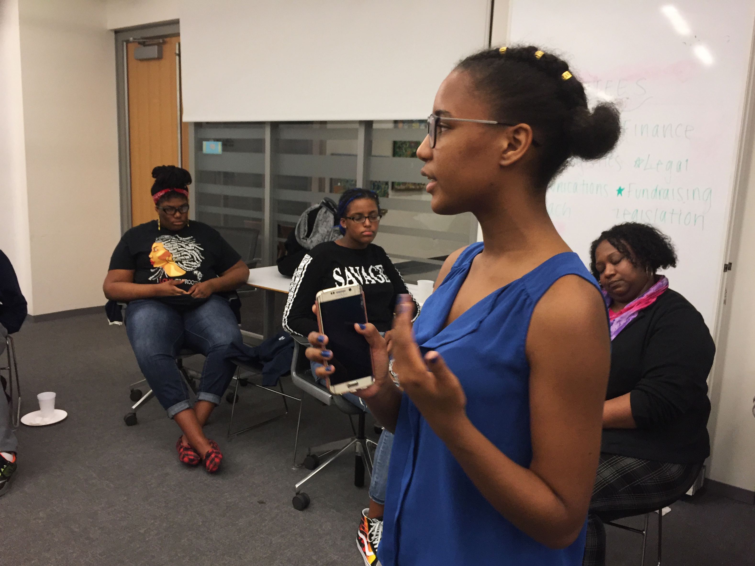 Vikiana Petit-Homme, 16, led a meeting in Boston this week to recruit more students for the national student walk out planned for March 14. &quot;We're just going to do what we have to,&quot; she says. (NPR)