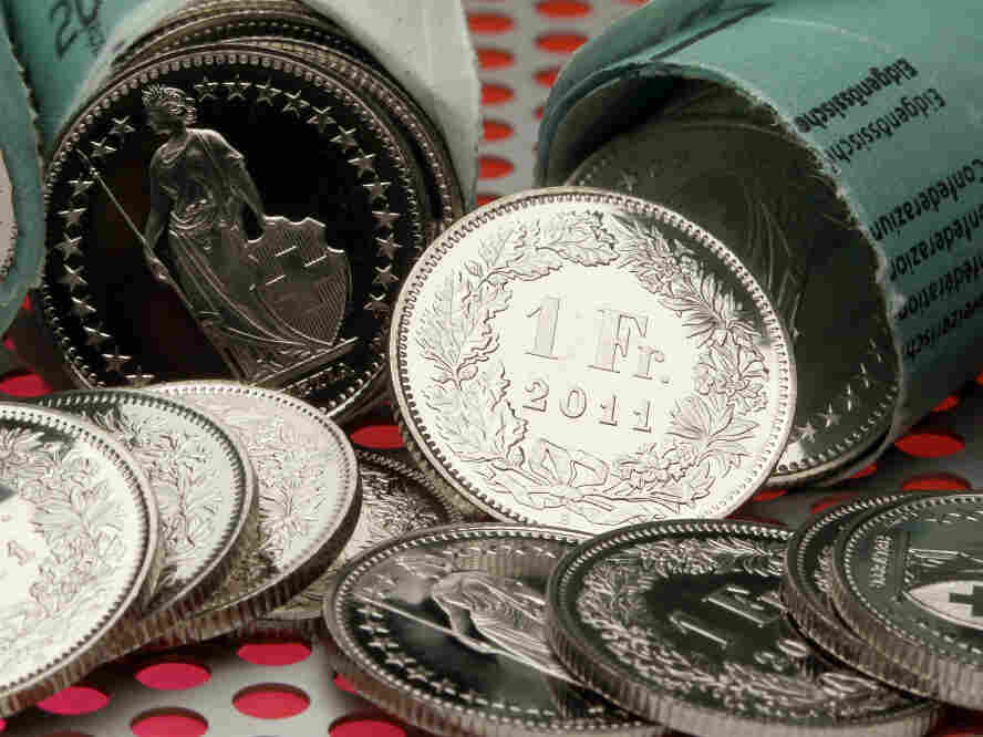 Safe haven currency, the Swiss franc.