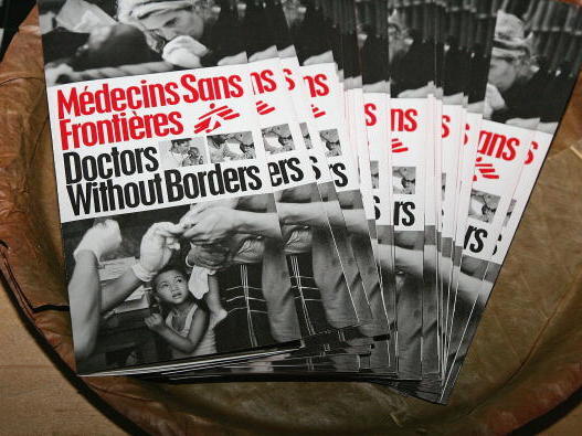 Pamphlets on display at Doctors Without Borders. (Getty Images)
