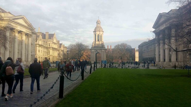 A strike took place in January at Trinity College Dublin to campaign for the legalization of abortion in Ireland. (Lauren Frayer/NPR)