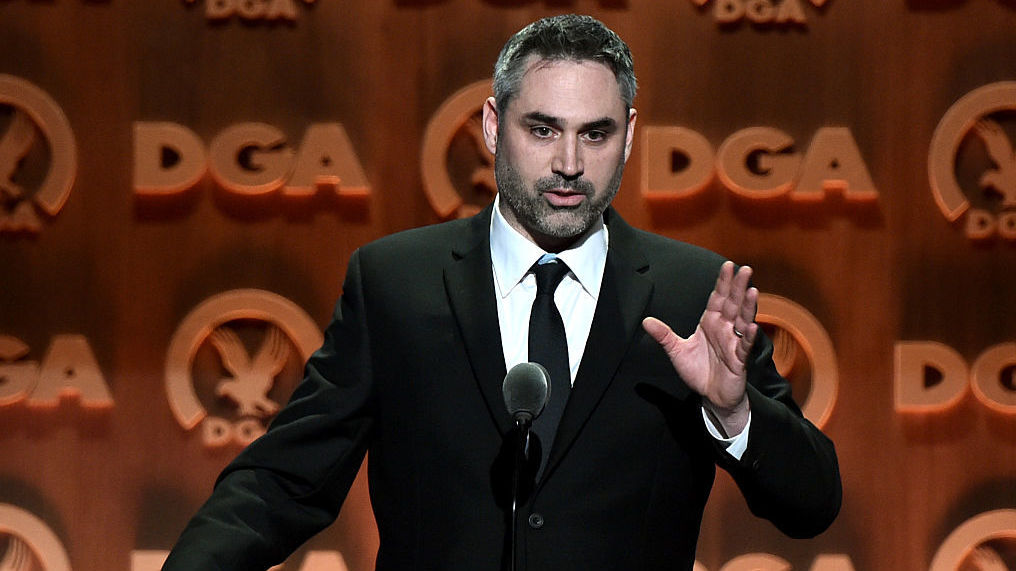 Director Alex Garland accepts the award for Outstanding Directorial Achievement of a First-Time Feature Film Director for Ex Machina at the 68th Annual Directors Guild Of America Awards at the Hyatt Regency Century Plaza on Feb. 6, 2016, in Los Angeles.