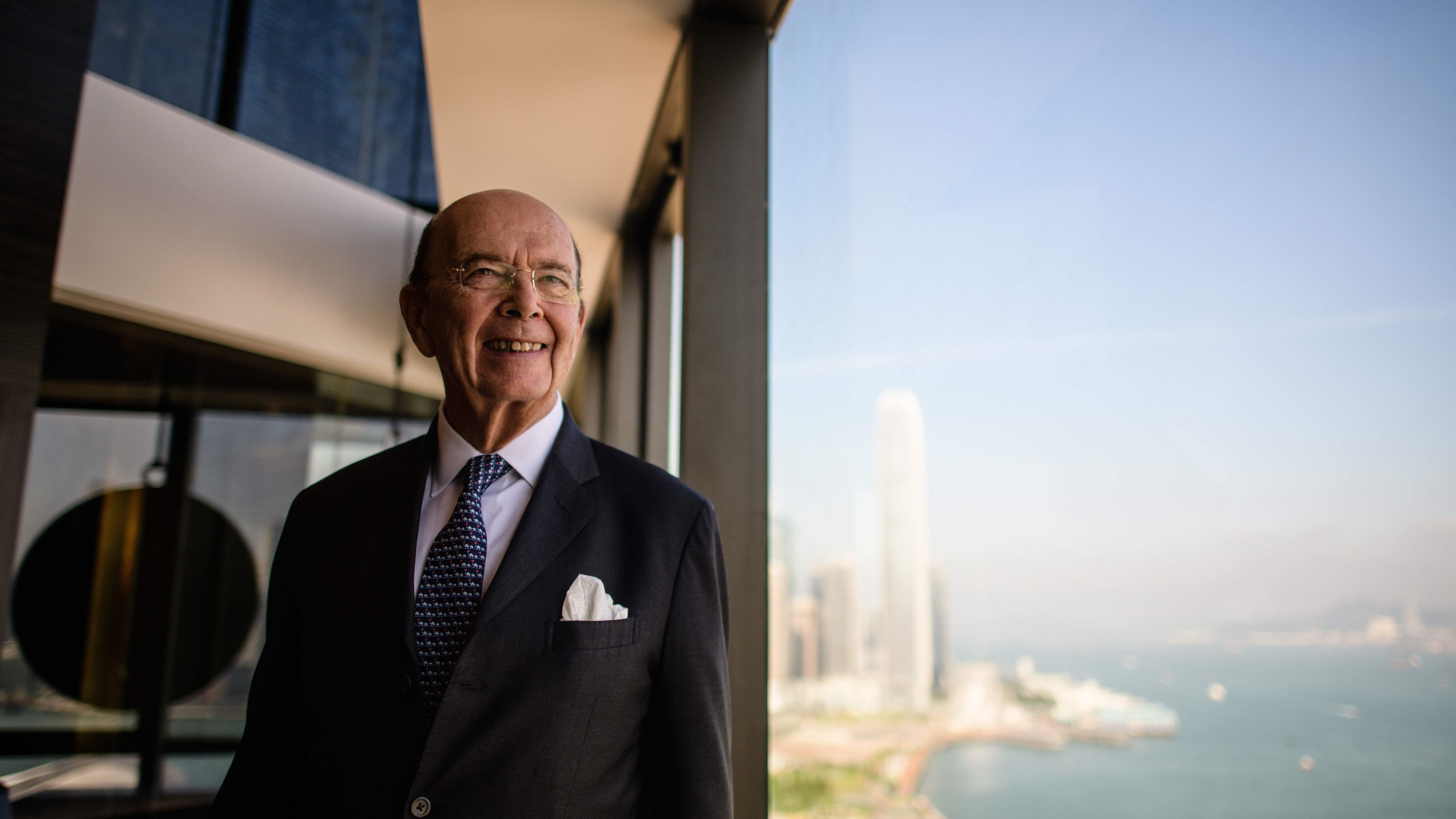 U.S. Commerce Secretary Wilbur Ross poses before a roundtable briefing in Hong Kong in September. (AFP/Getty Images)
