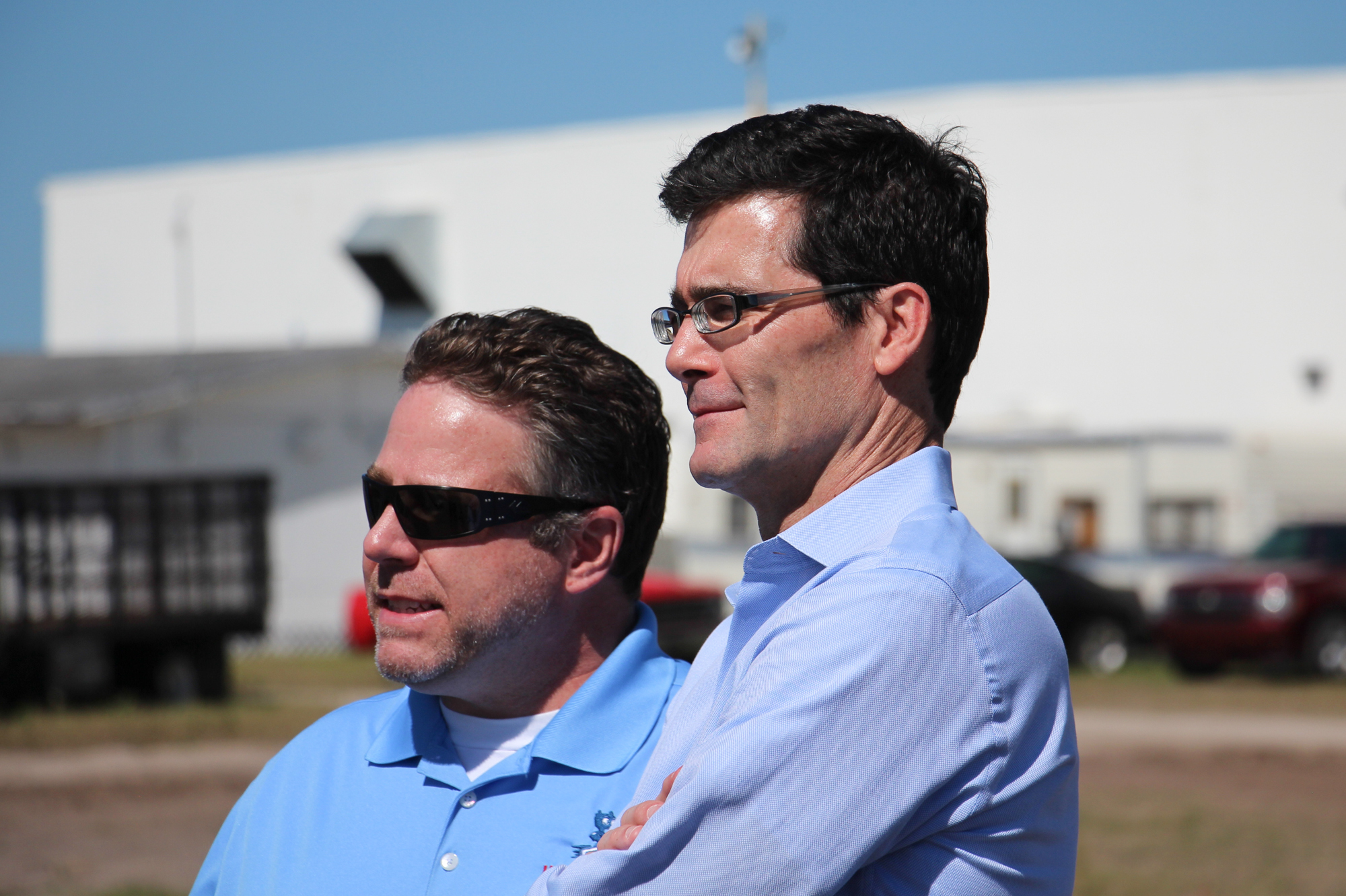 Robots Are Trying To Pick Strawberries. So Far, They're Not Very Good At It 1 Bob Pitzer (left), who once worked for Intel, co-founded Harvest CROO Robotics. Paul Bissett (right) is the company's chief operating officer.