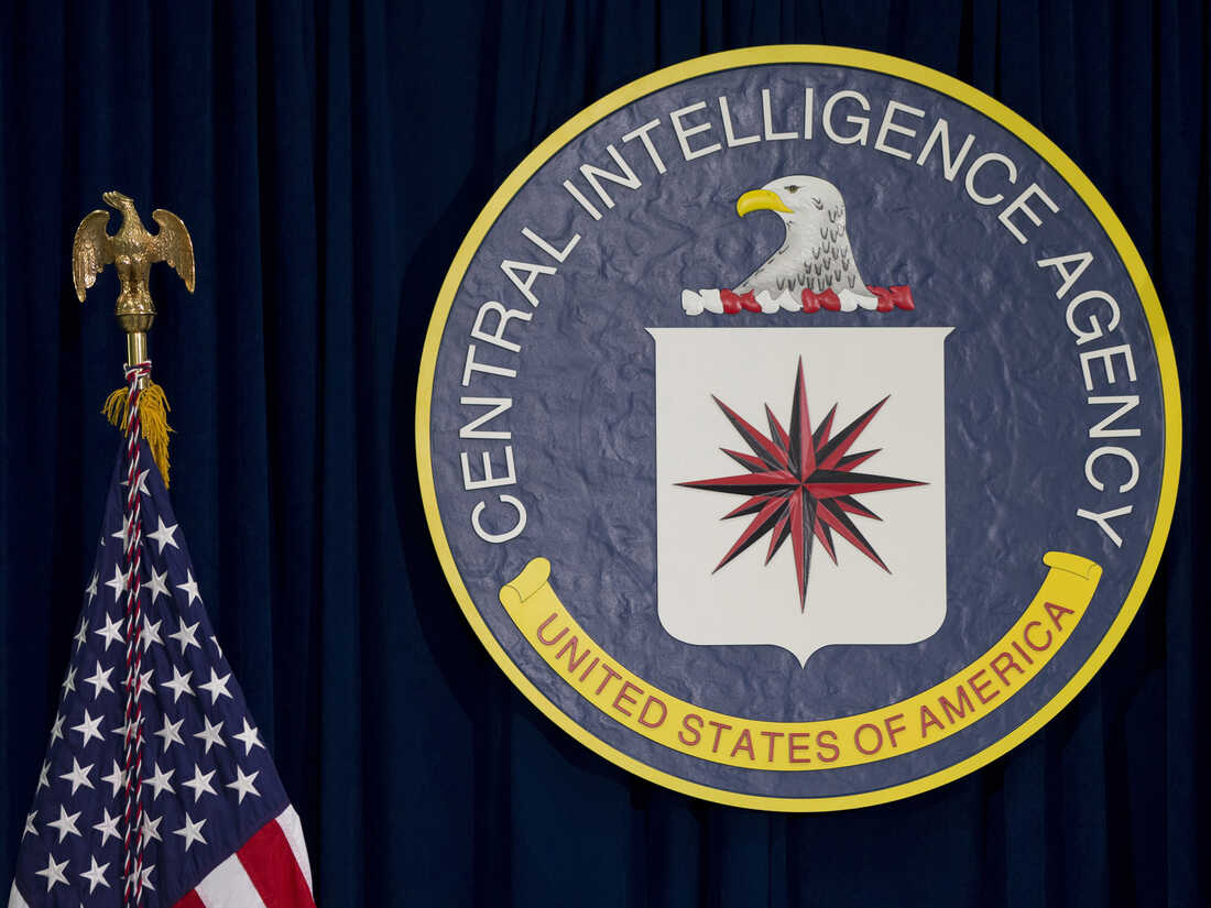 The seal of the Central Intelligence Agency at its headquarters in Langley, Va.