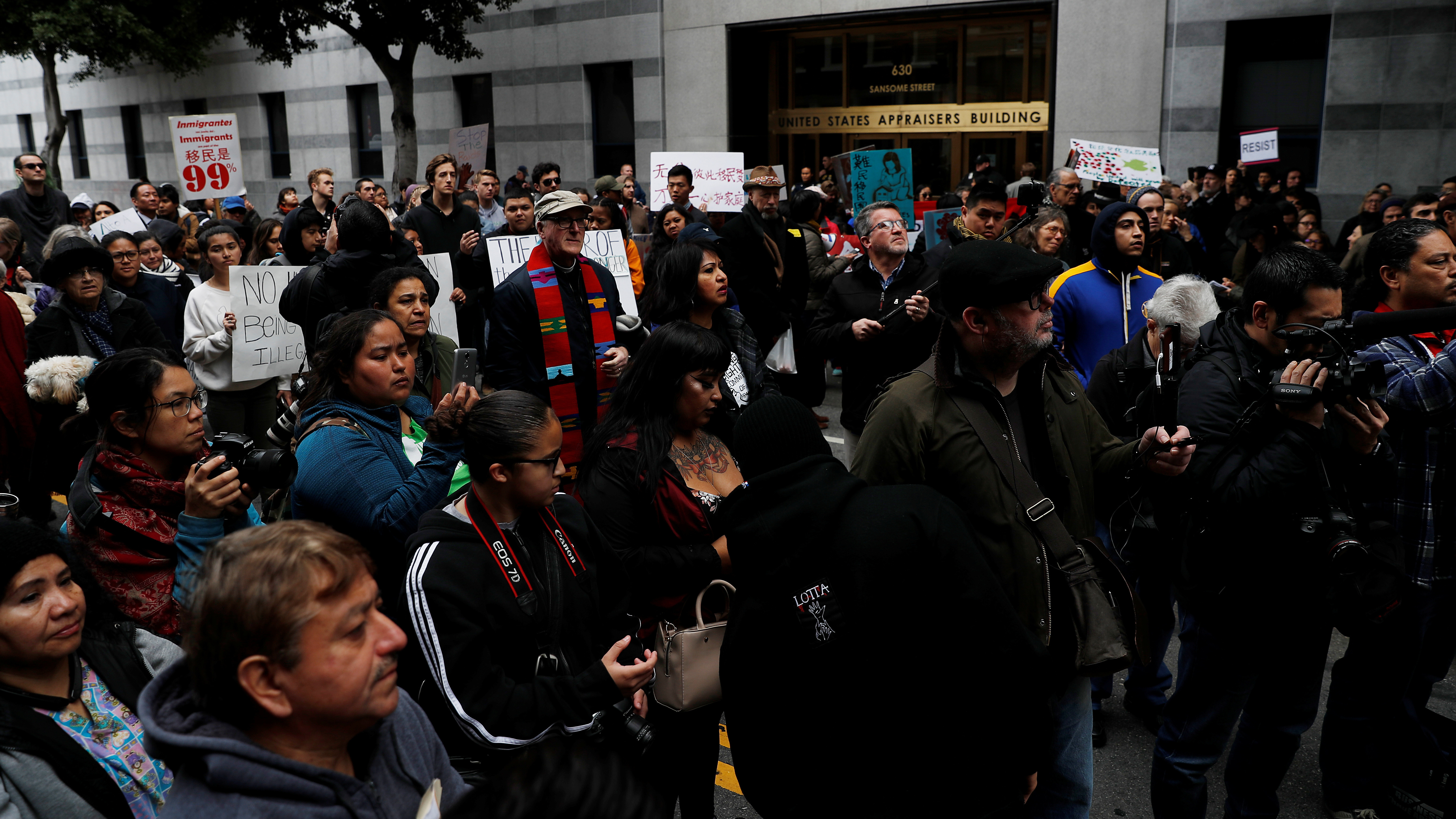 A spokesman for Immigration and Customs Enforcement in San Francisco has resigned, citing disagreements over how to cast the actions of Oakland Mayor Libby Schaaf, who warned against immigration raids last month. The raids prompted a rally outside the ICE office in San Francisco. (Reuters)