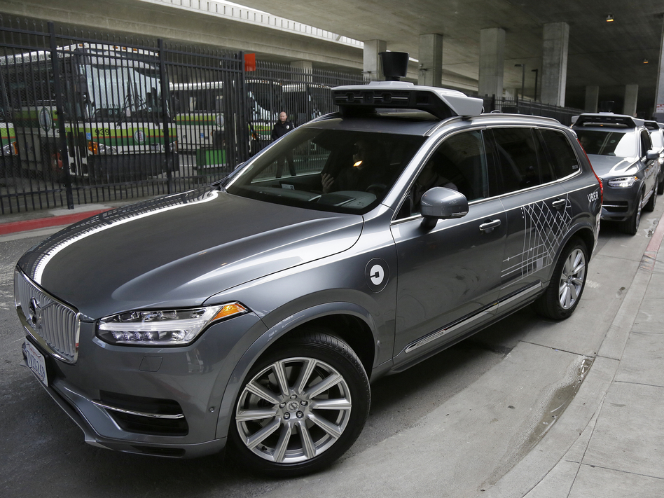 An Uber driverless car heads out for a test drive in San Francisco in December 2016, the same month that the company halted testing there and moved it to Arizona. (Eric Risberg/AP)
