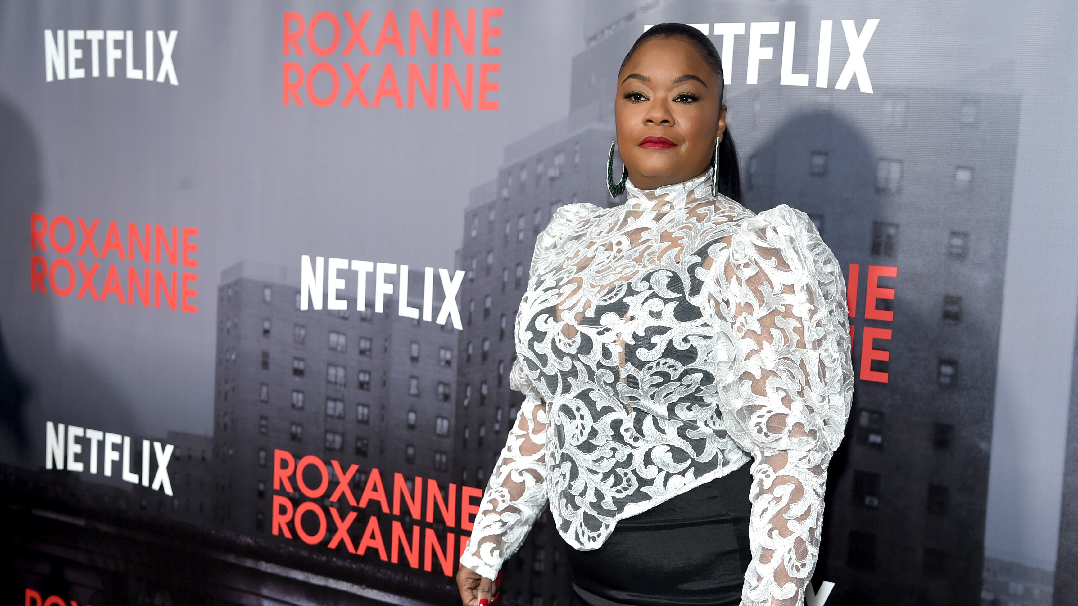 Roxanne Shante attends a special screening of <em>Roxanne Roxanne</em> March 19, 2018 in New York City. (Getty Images for Netflix)