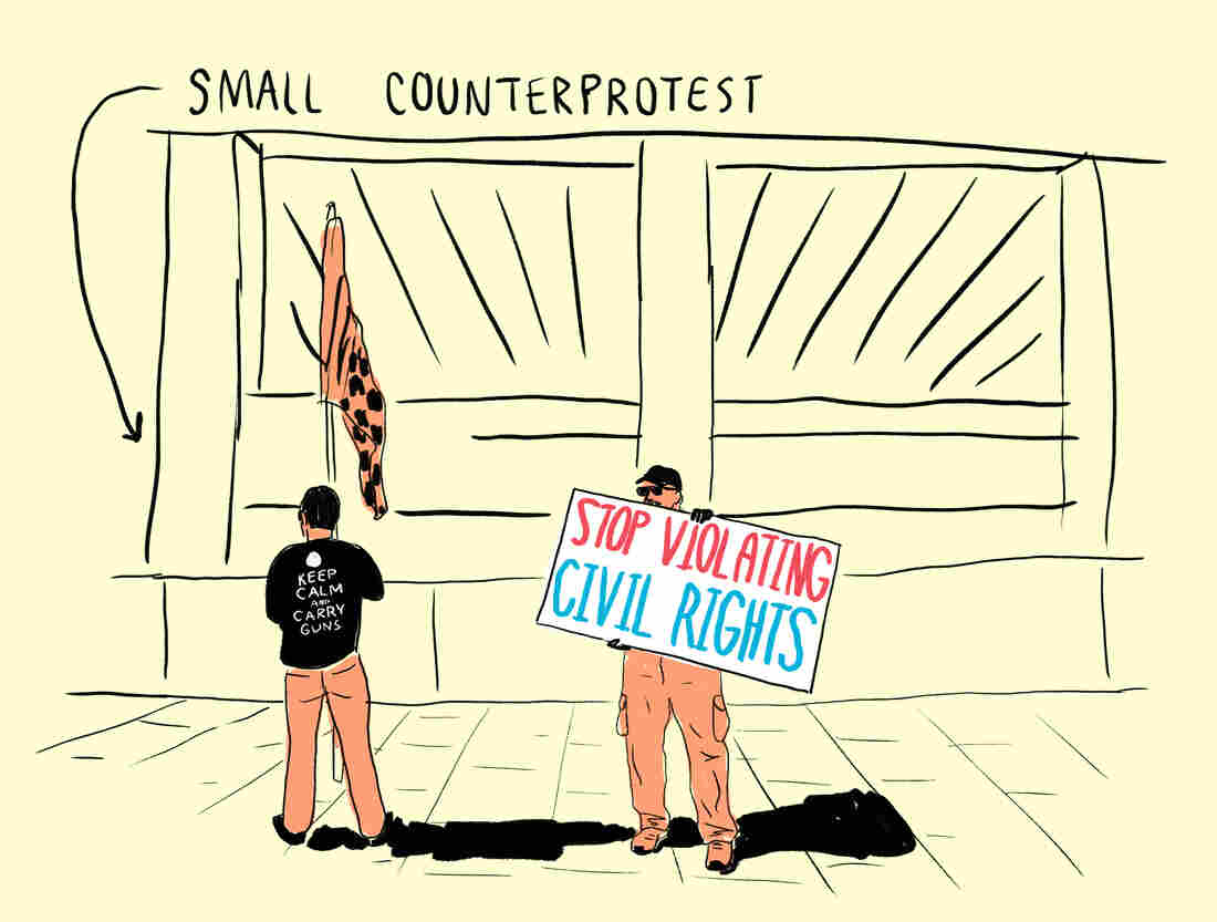 Small counterprotest