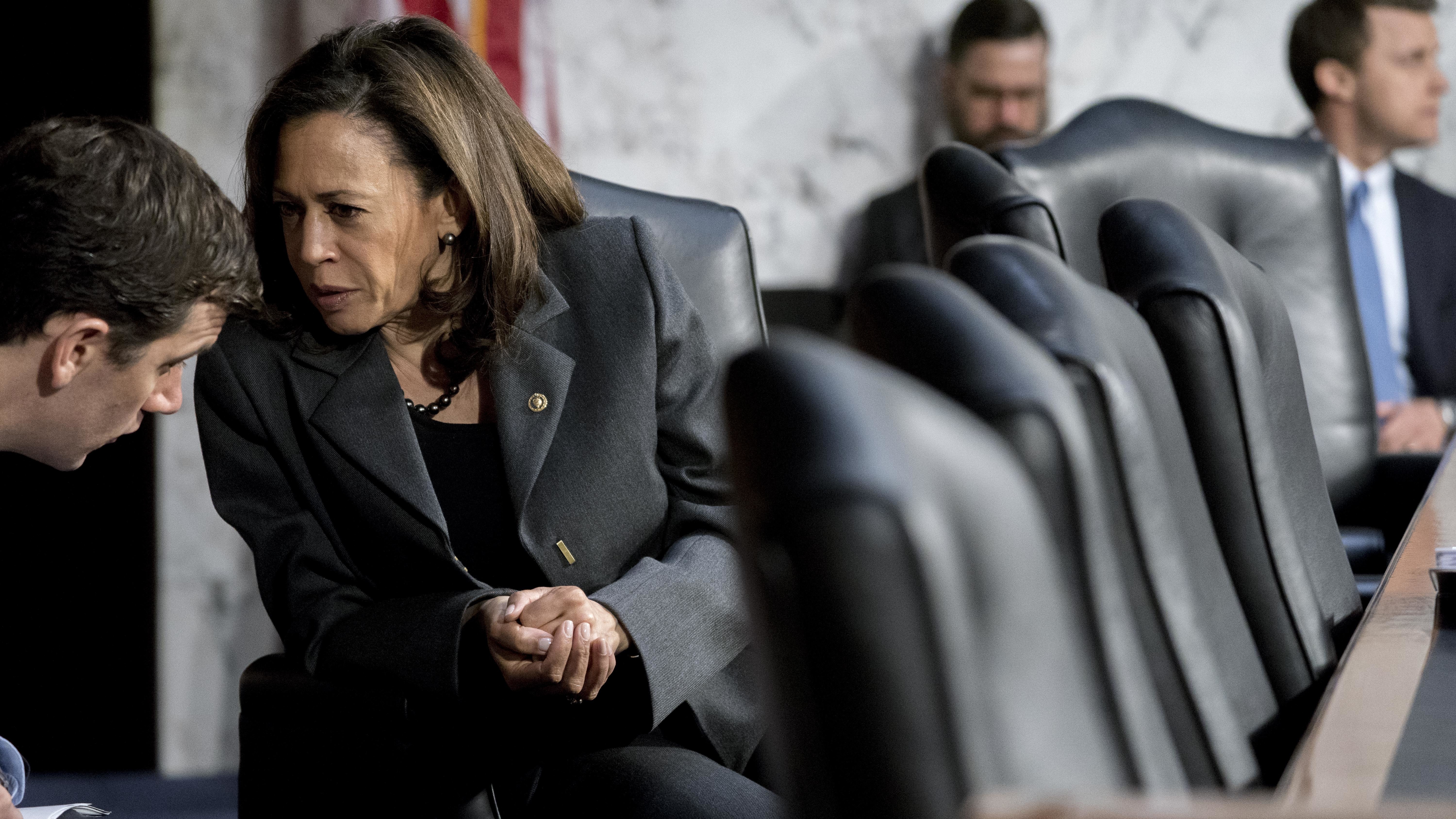Sen. Kamala Harris is among a group of Democratic senators calling for an hearing on the addition of a citizenship question to the 2020 census.