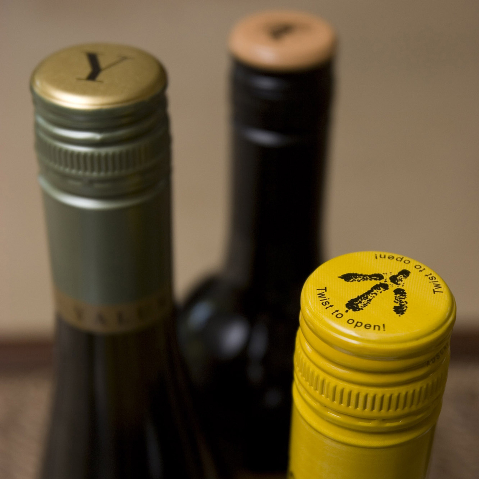 A variety of Australian wines with metal screwcaps are seen in a 2007 photo. (Larry Crowe/AP)