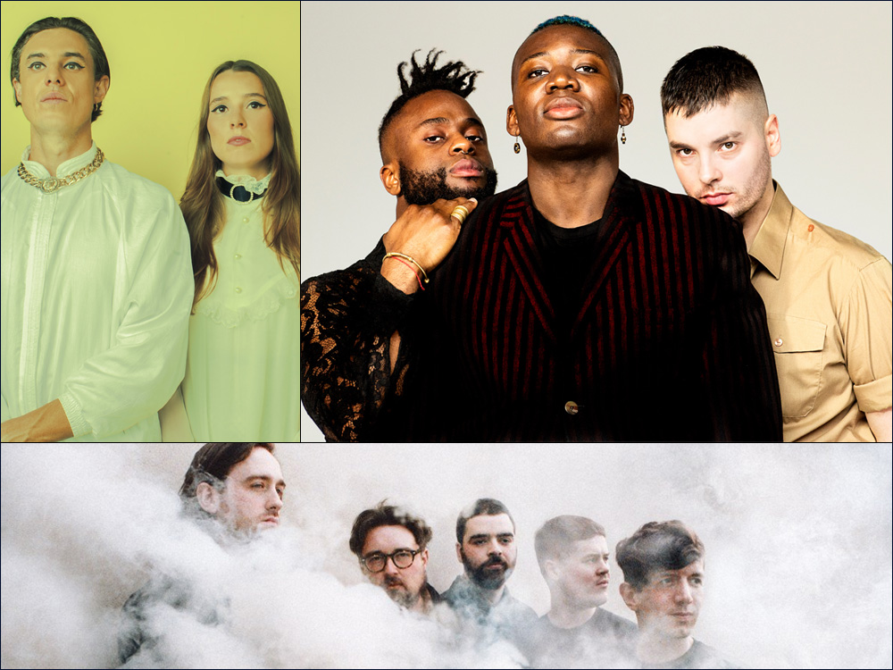 Clockwise from upper left: Confidence Man, Young Fathers, Hookworms (Courtesy of the artists)