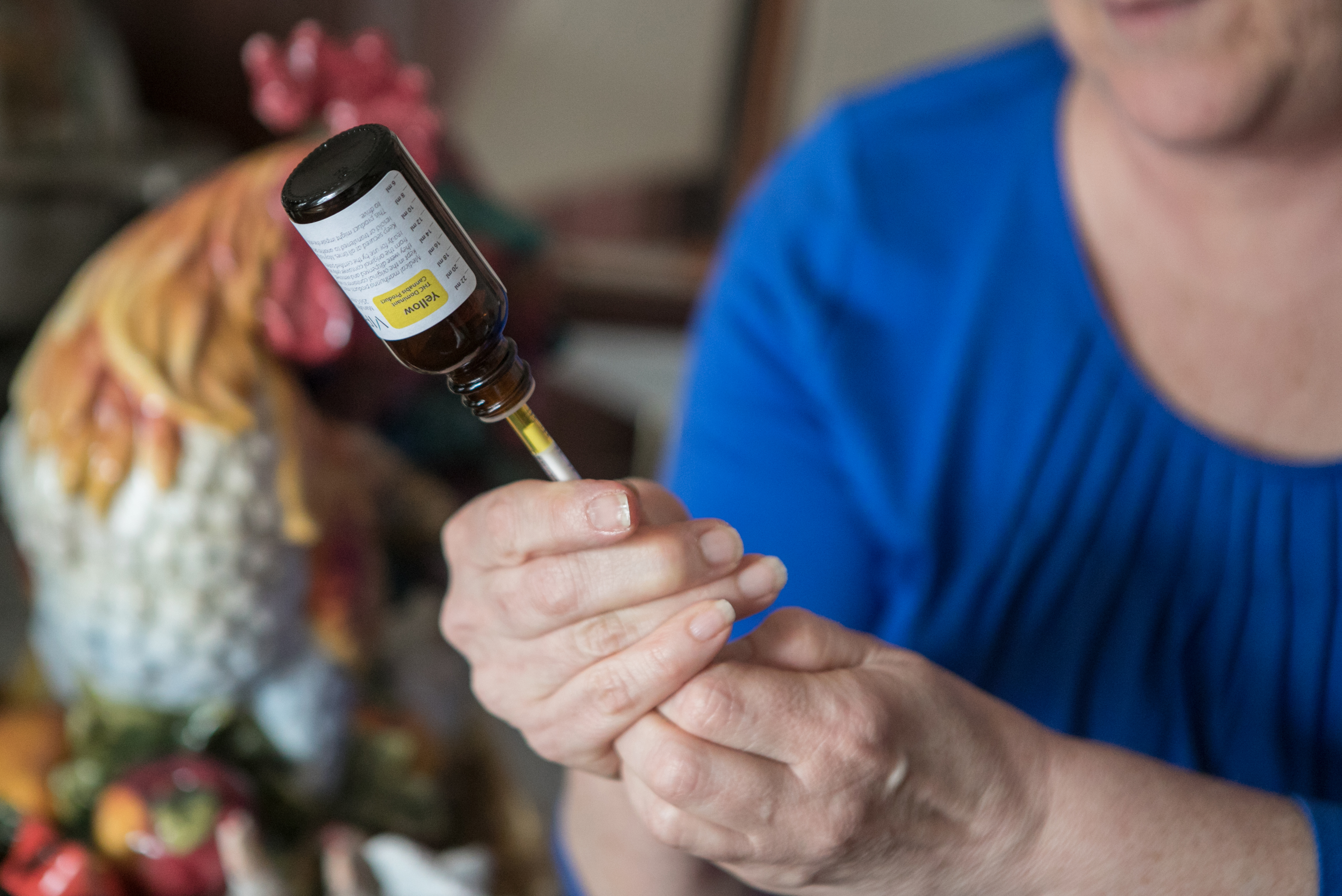 Medical Marijuana's 'Catch-22': Limits On Research Hinder Patient Relief 1 Owen prepares to take oral medical marijuana at home.