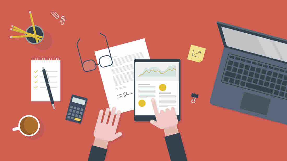 Illustration of a workspace.