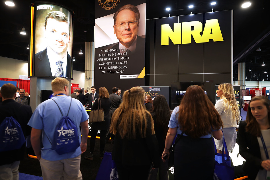 The National Rifle Association, which exhibited at the Conservative Political Action Committee conference, has acknowledged it has more Russian contributors than it previously did. (Chip Somodevilla/Getty Images)