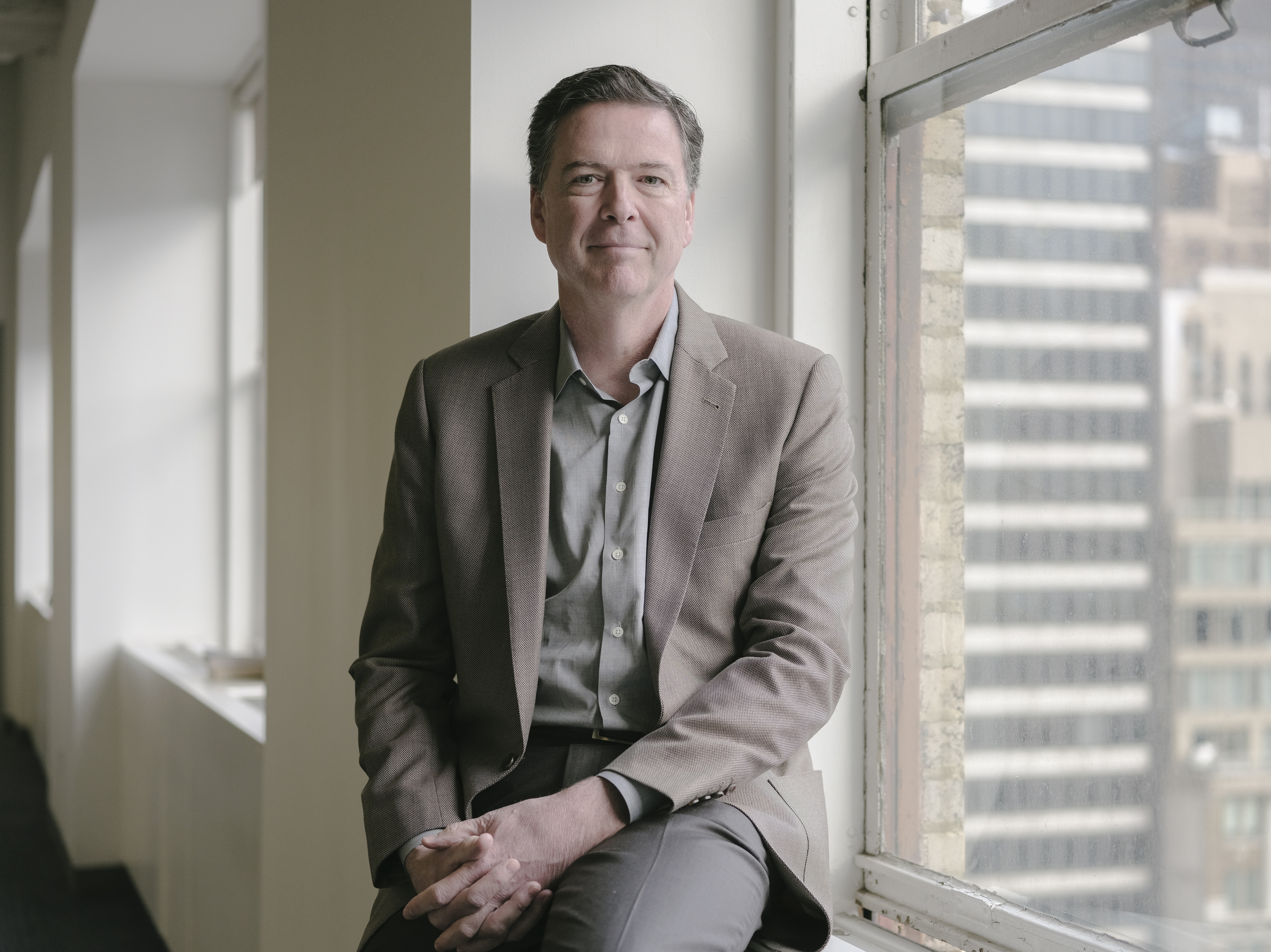 Former FBI Director James Comey's new book is called <em>A Higher Loyalty: Truth, Lies, And Leadership</em>. (Elias Williams for NPR)