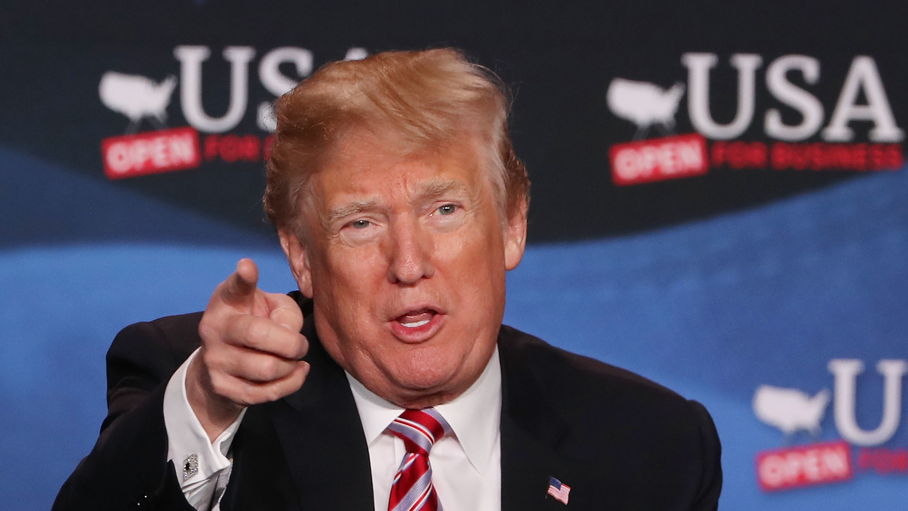 President Trump speaks during a roundtable discussion about the Republican tax cut package on Monday in Hialeah, Fla. (Getty Images)