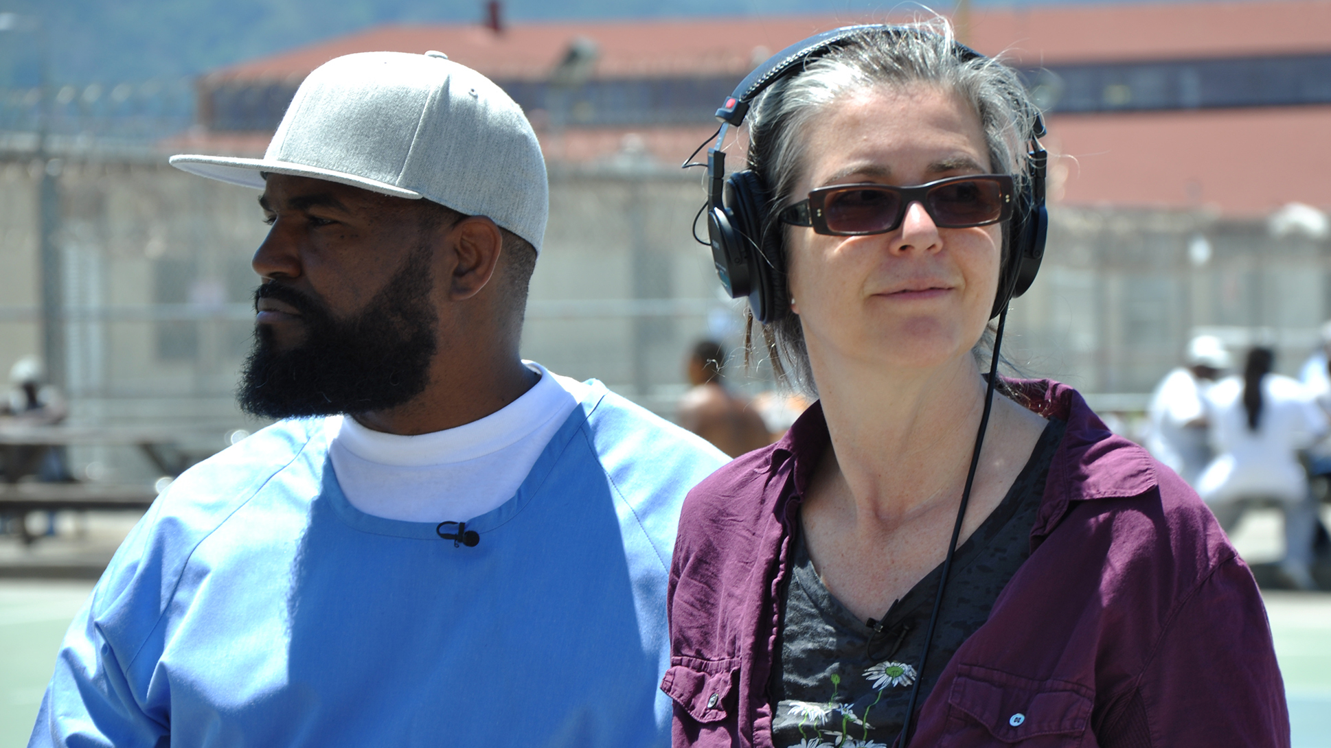 Earlonne Woods (left) and Nigel Poor are behind the podcast <em>Ear Hustle</em>, which is now in its second season. (Courtesy of Ear Hustle/Radiotopia from PRX)
