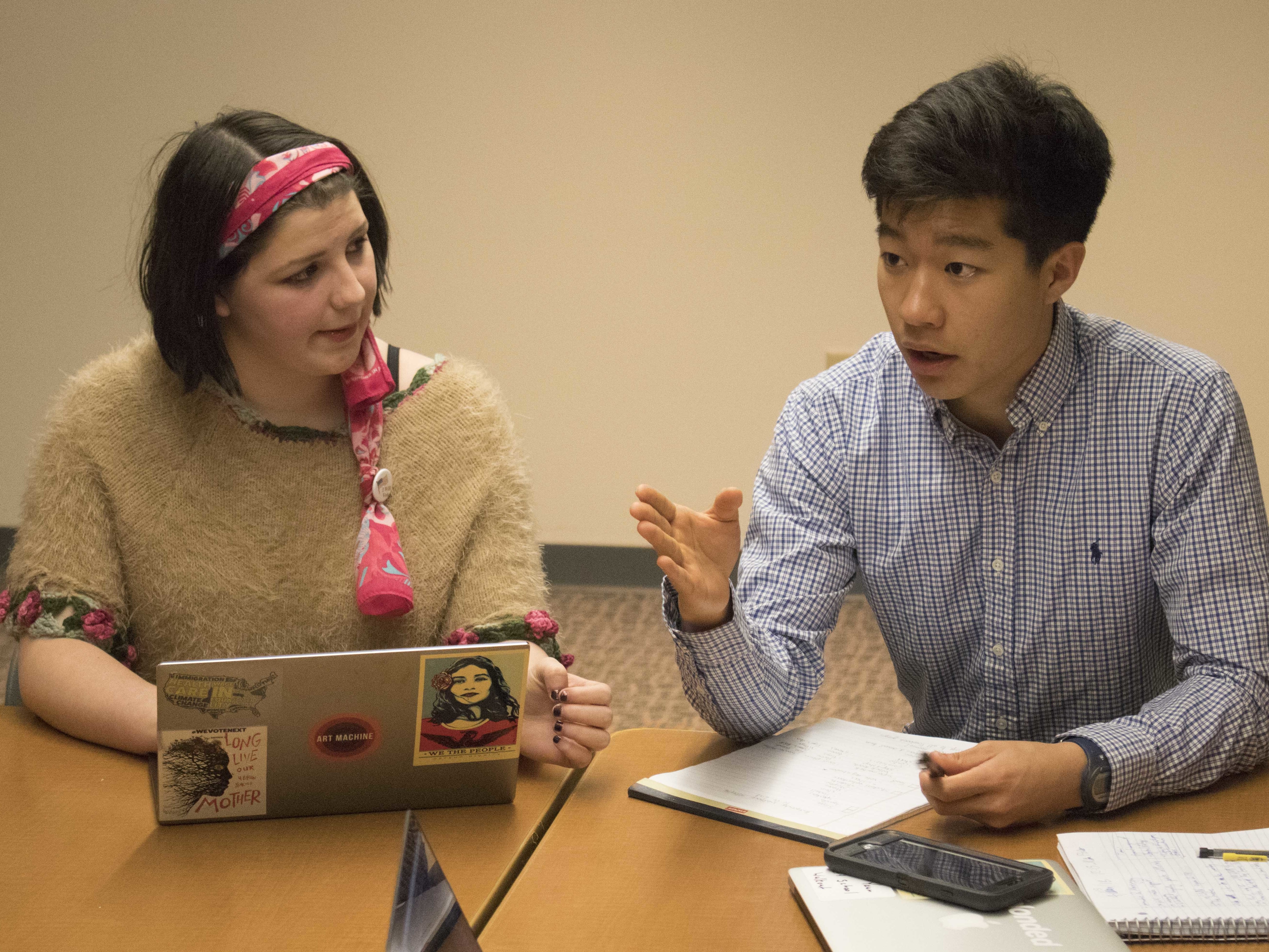 Lane Murdock (left) and Paul Kim are two of the student organizers for Friday's walkout.