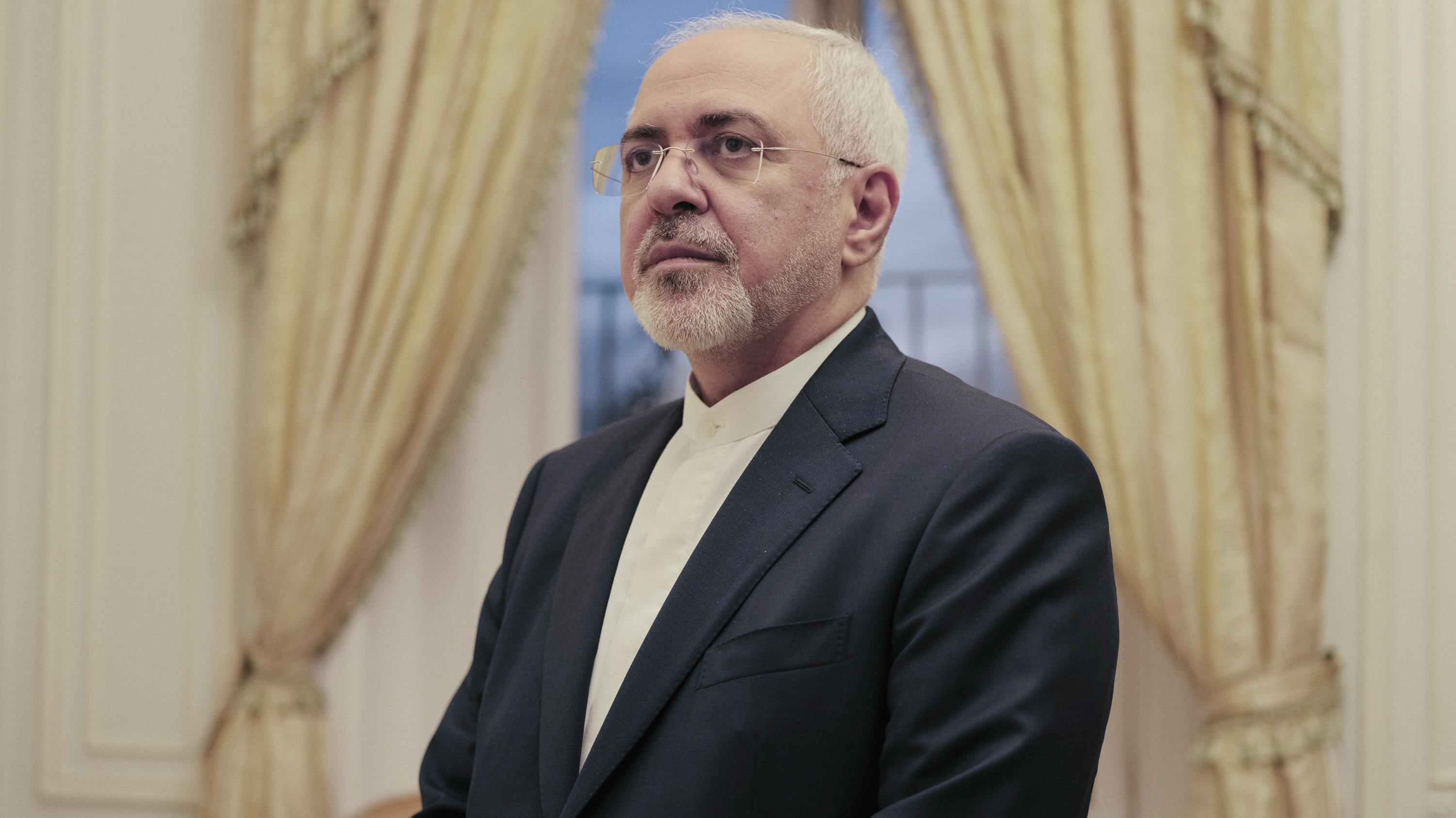 Mohammad Javad Zarif, Iran's Foreign Minister, in New York City on April 23, 2018. (Elias Williams for NPR)