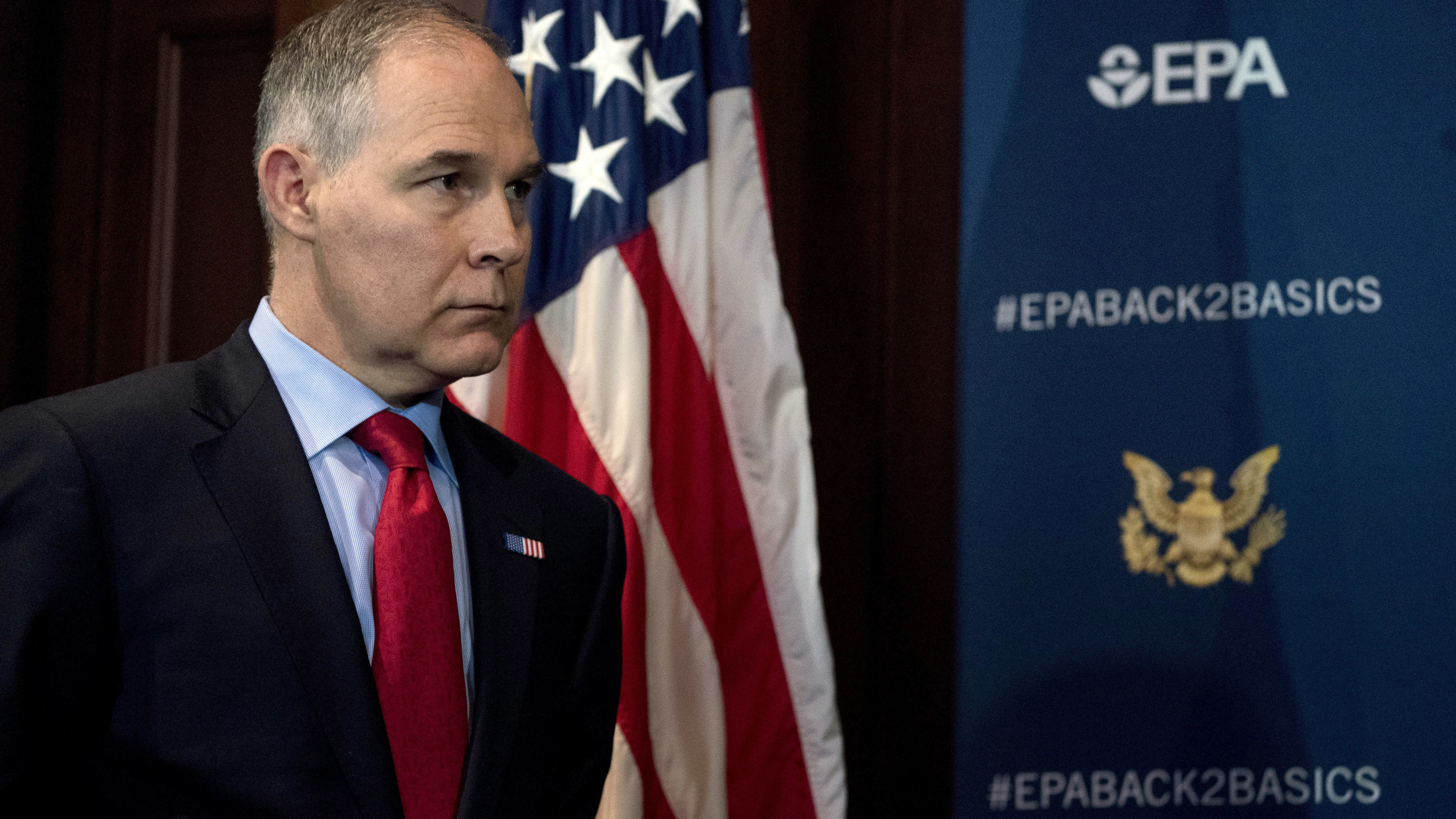 Environmental Protection Agency Administrator Scott Pruitt announces his decision to scrap fuel standards. He faces lawmakers Thursday for the first time since numerous ethics allegations surfaced.