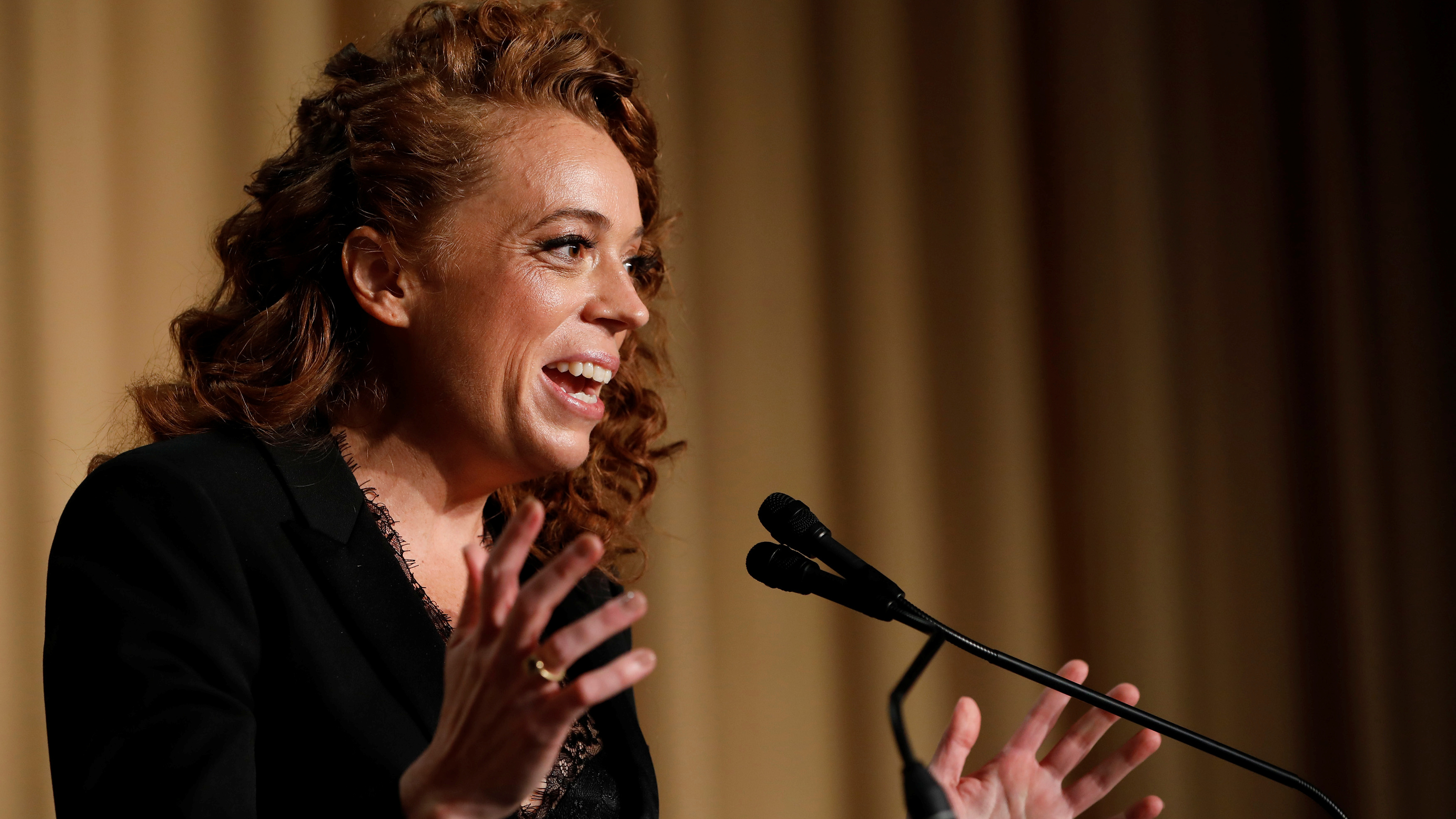 Comedian Michelle Wolf performs at the White House Correspondents' Association dinner in Washington on Saturday. (Reuters)