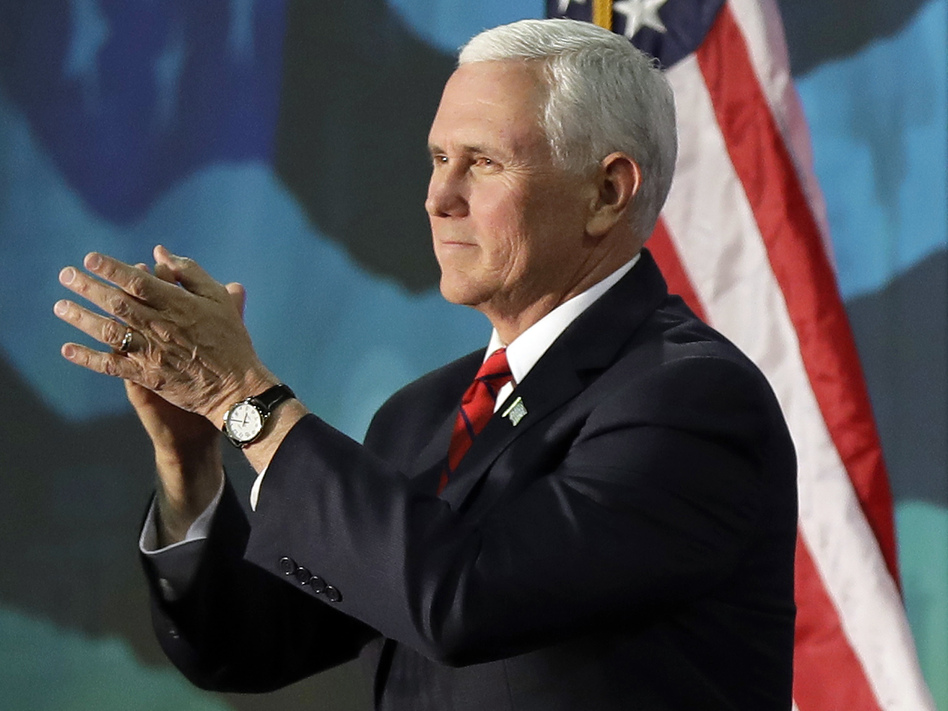 Vice President Pence will deliver the keynote address at the annual NRA convention in Dallas on Friday in front of an audience that won't be carrying any guns. (Chuck Burton/AP)