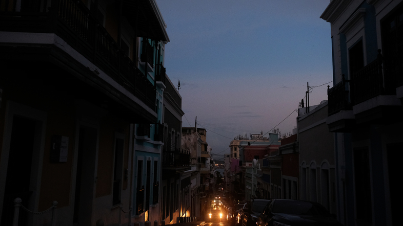 View of Old San Juan, Puerto Rico, on April 18, 2018, after a major failure knocked out the electricity leaving the entire island without power, again. The electricity was eventually restored, but 1.5 percent of customers have had no power in the eight months since Hurricane Maria destroyed the electrical grid. (Jose Jimenez/Getty Images)