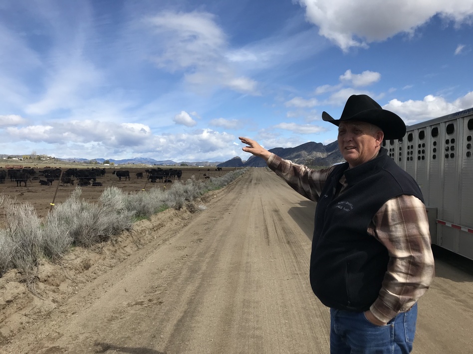 "We thought we had somebody on our side and now Zinke pulls this on us," rancher Craig Verasjka says. "We're not happy." (Kirk Siegler/NPR)