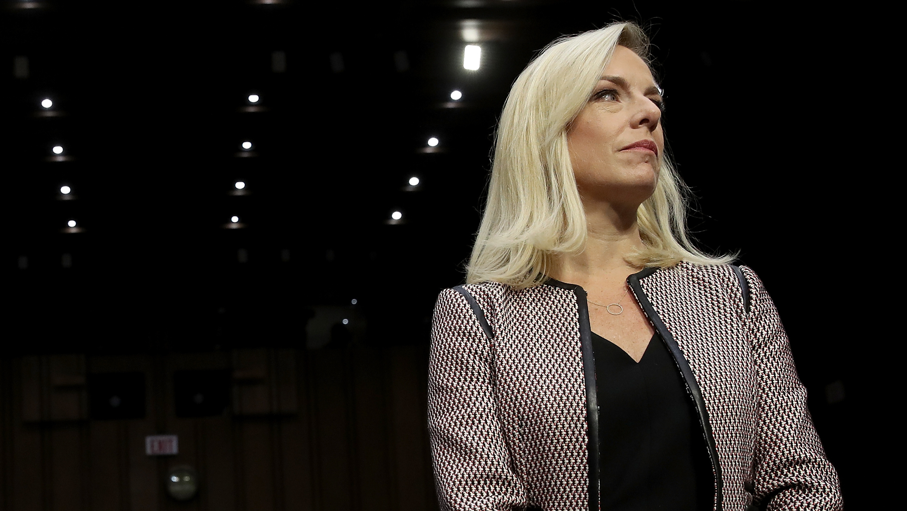 Homeland Security Secretary Kirstjen Nielsen at a Senate Judiciary Committee hearing in January. (Getty Images)