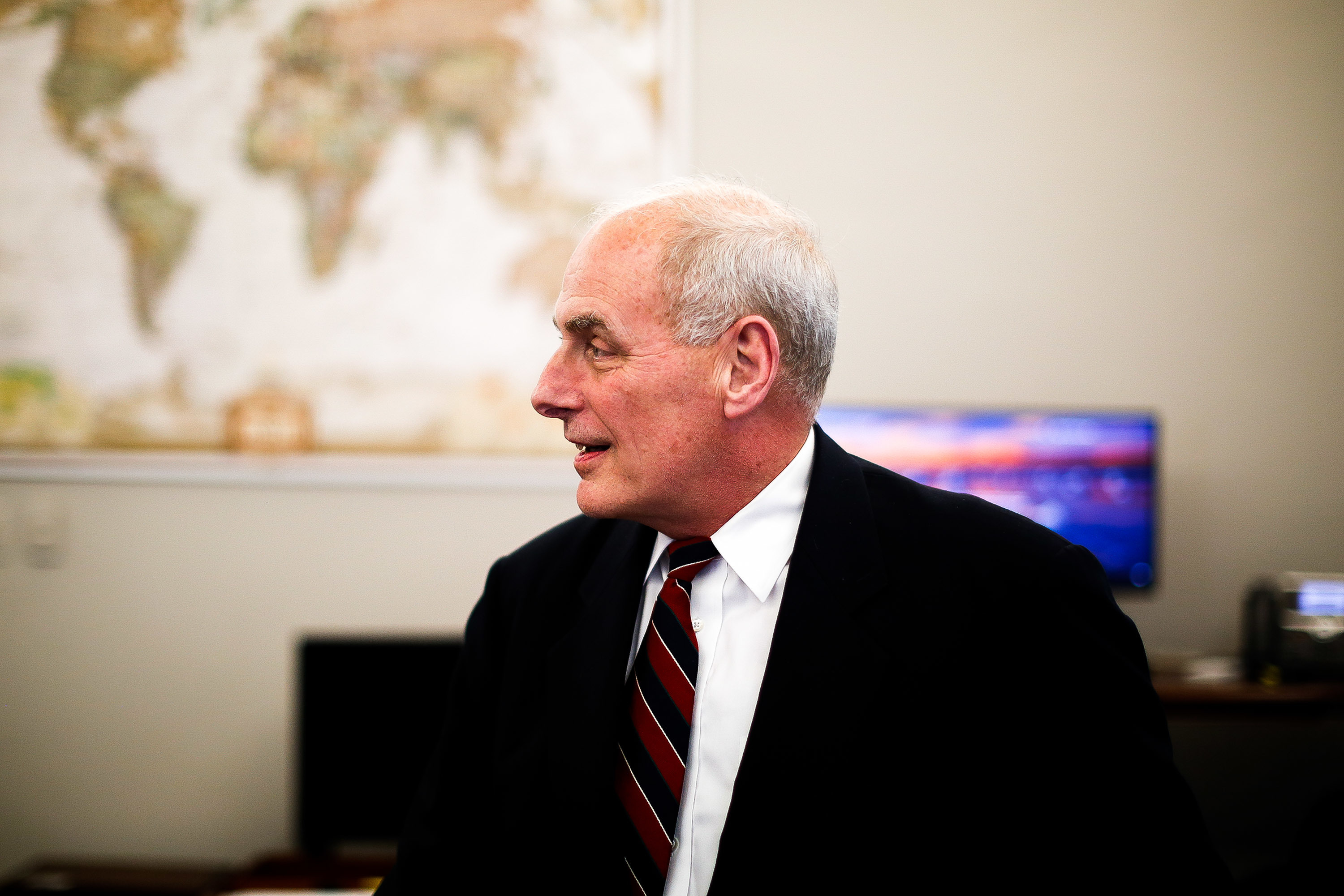 White House Chief of Staff John Kelly in his office in the West Wing. (NPR)