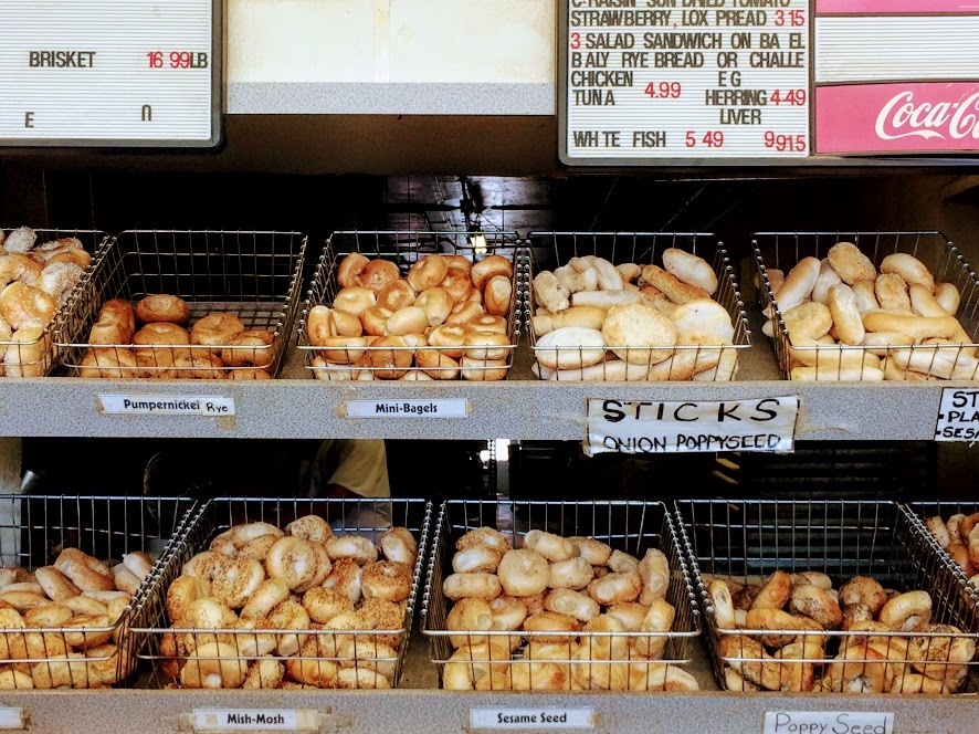 The bagels for sale at Skokie's New York Bagel & Bialy, which opened in the Illinois town in 1962, are as good as any you'd find in the Big Apple. In the post-World War II era, the town became a hub for Jewish Holocaust survivors, and synagogues sprouted alongside Jewish delis. (Amanda Leigh Lichtenstein)