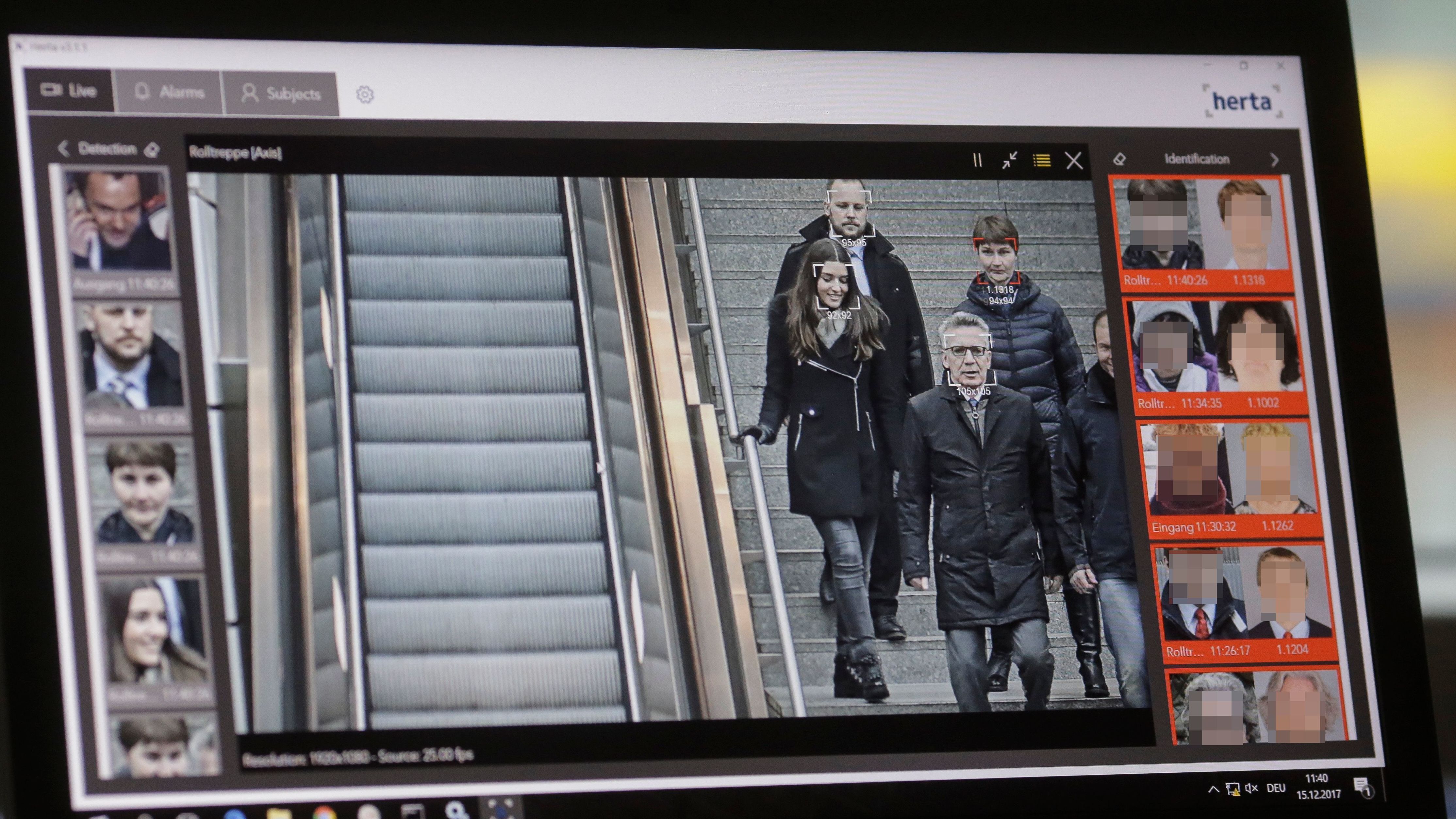 North Korea has been secretly selling facial recognition software, a new report states. This photo shows a German official identified by a computer with an automatic facial recognition system that was not mentioned in the report.