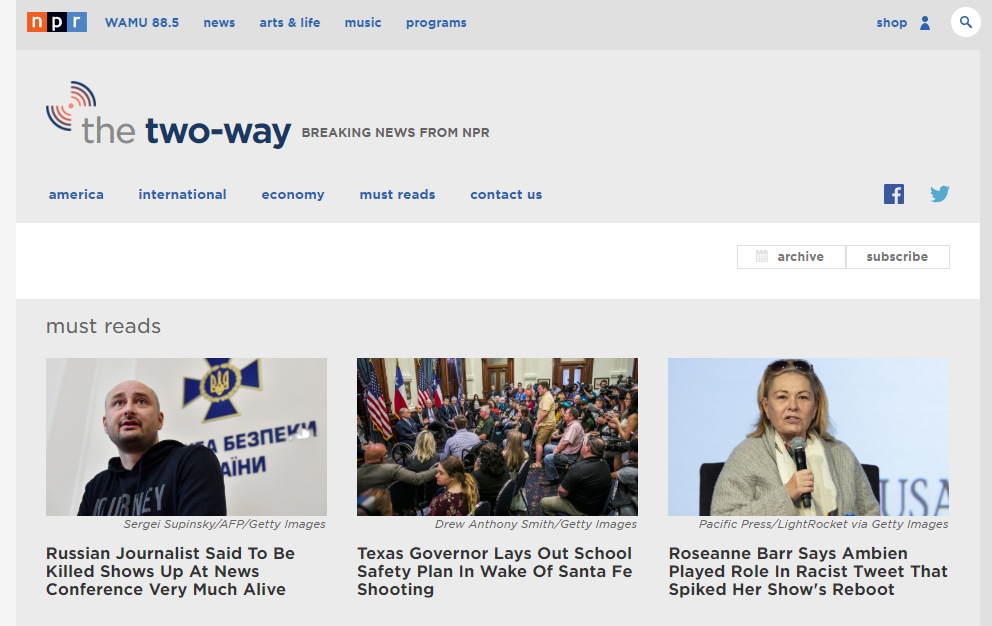 Two Way Blog screenshot