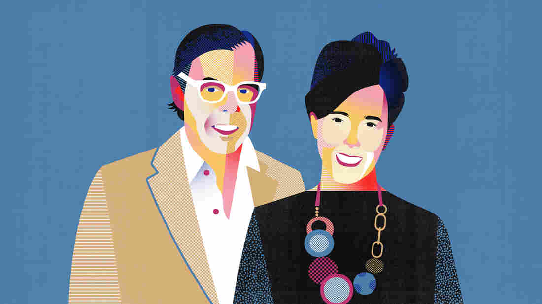 Founders of the Kate Spade brand, Kate & Andy Spade.
