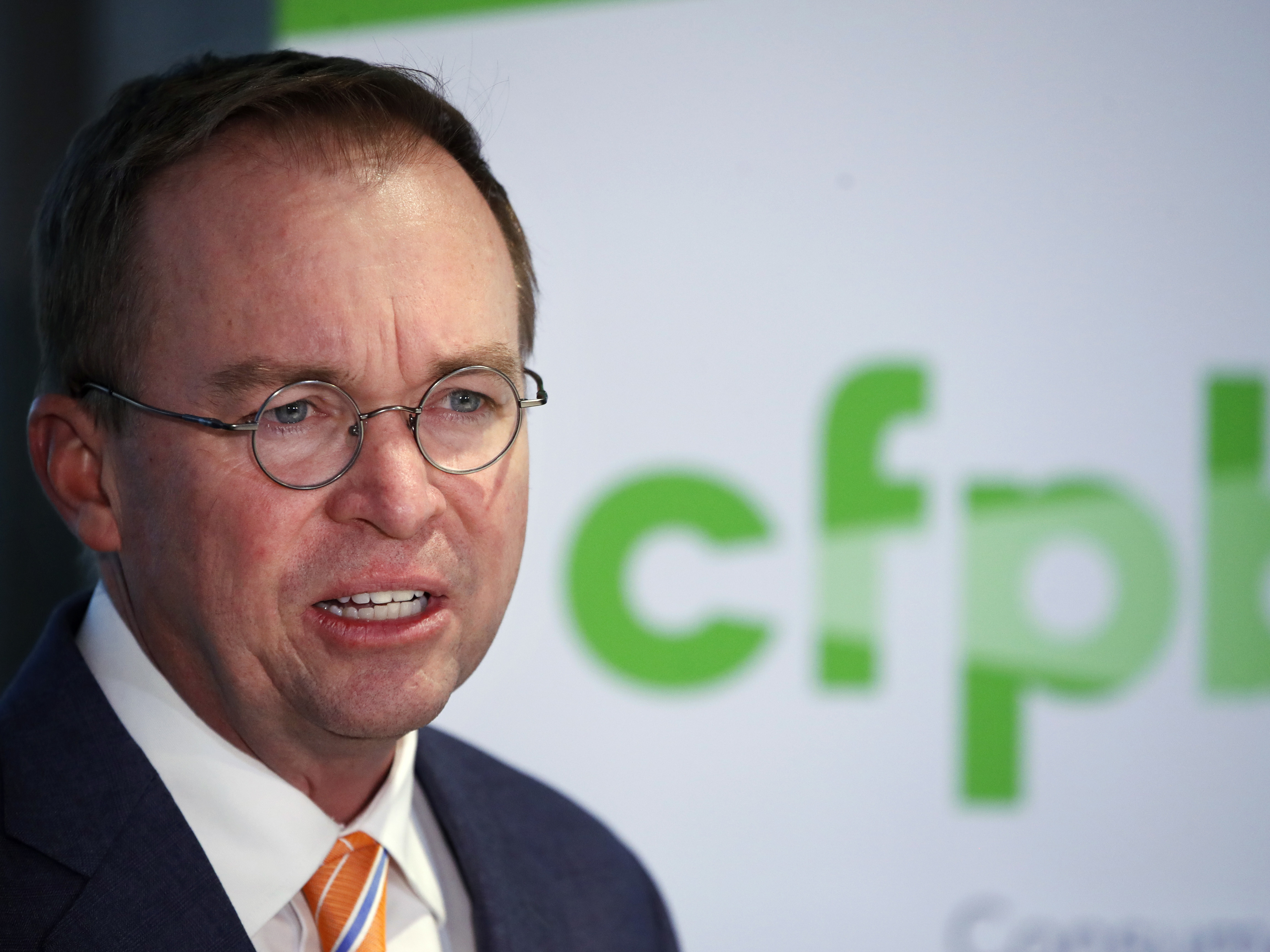 Mick Mulvaney speaks during a November news conference at the Consumer Financial Protection Bureau. On Wednesday, he moved to effectively disband the agency's Consumer Advisory Council.