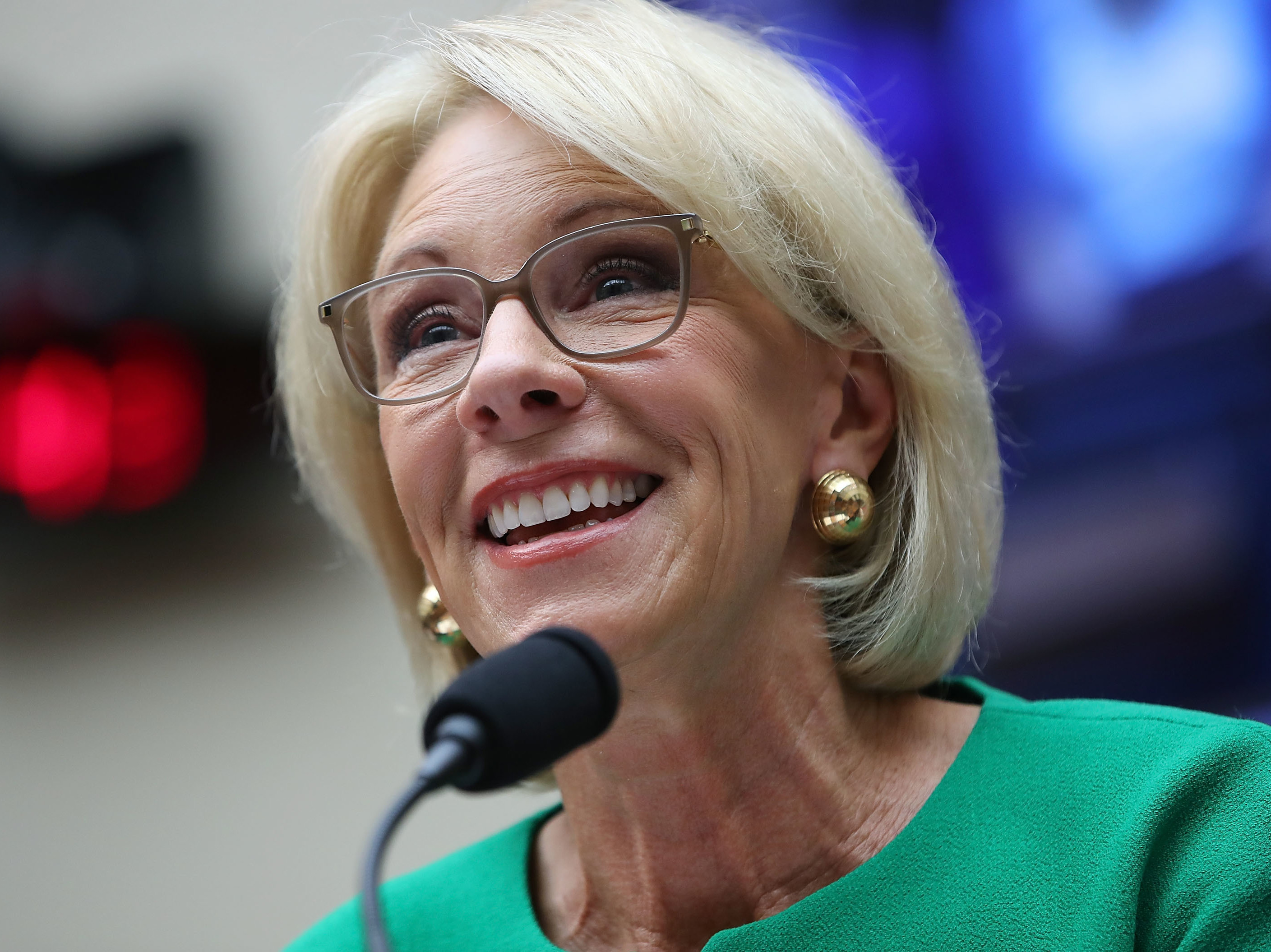 Education Secretary Betsy DeVos Chairs the Trump Administration's School Safety Commission. She is seen here during a House Education and the Workforce Committee meeting last month. (Getty Images)
