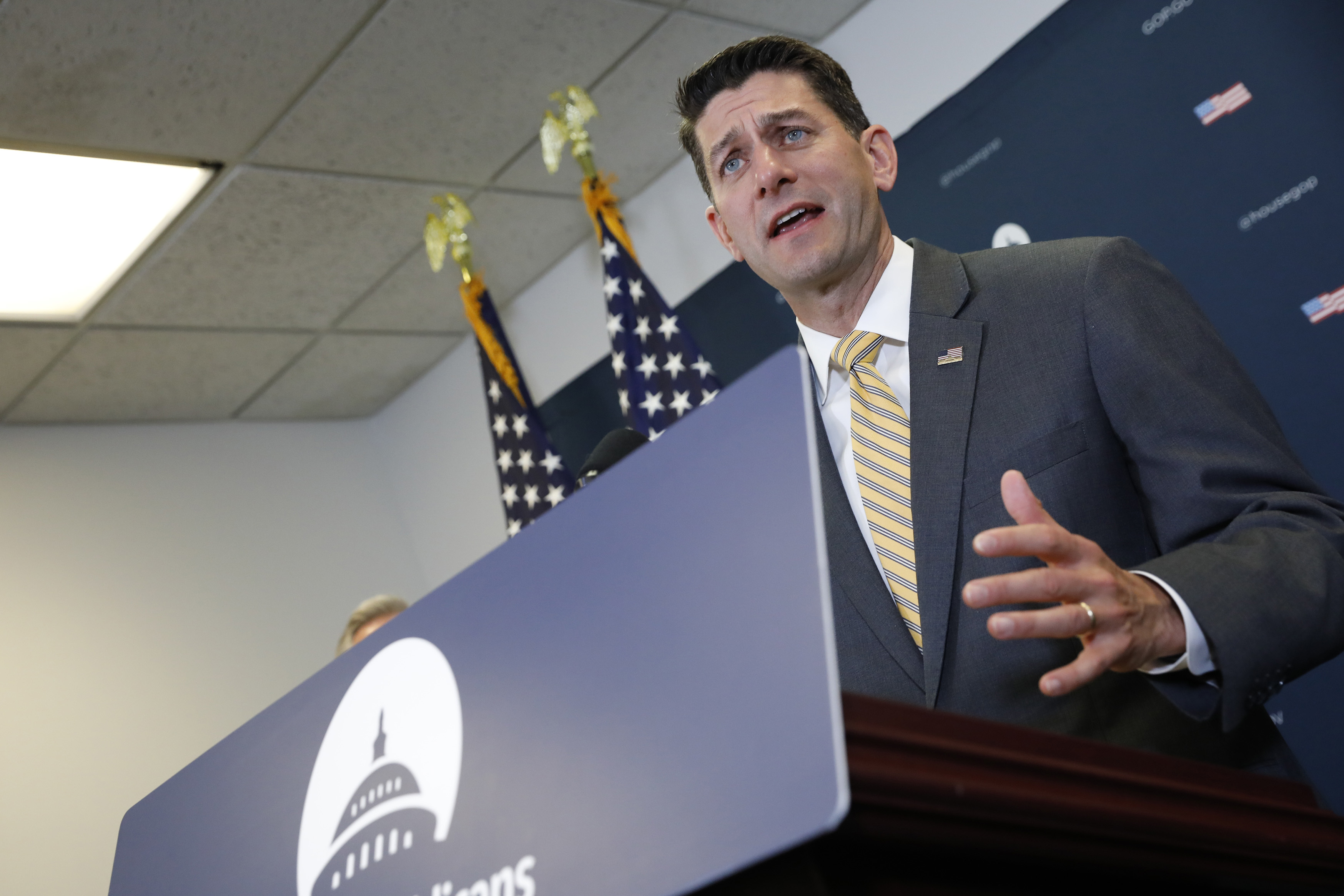 House Speaker Paul Ryan, R-Wisc., told reporters at a press conference on June 6 that he sees "no evidence" that the FBI spied on President Trump's campaign in 2016. (Getty Images)