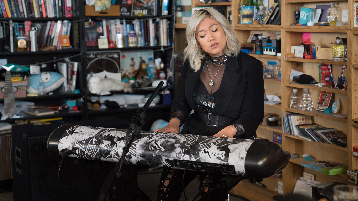 MILCK performs a Tiny Desk Concert on April 24, 2018. (NPR)