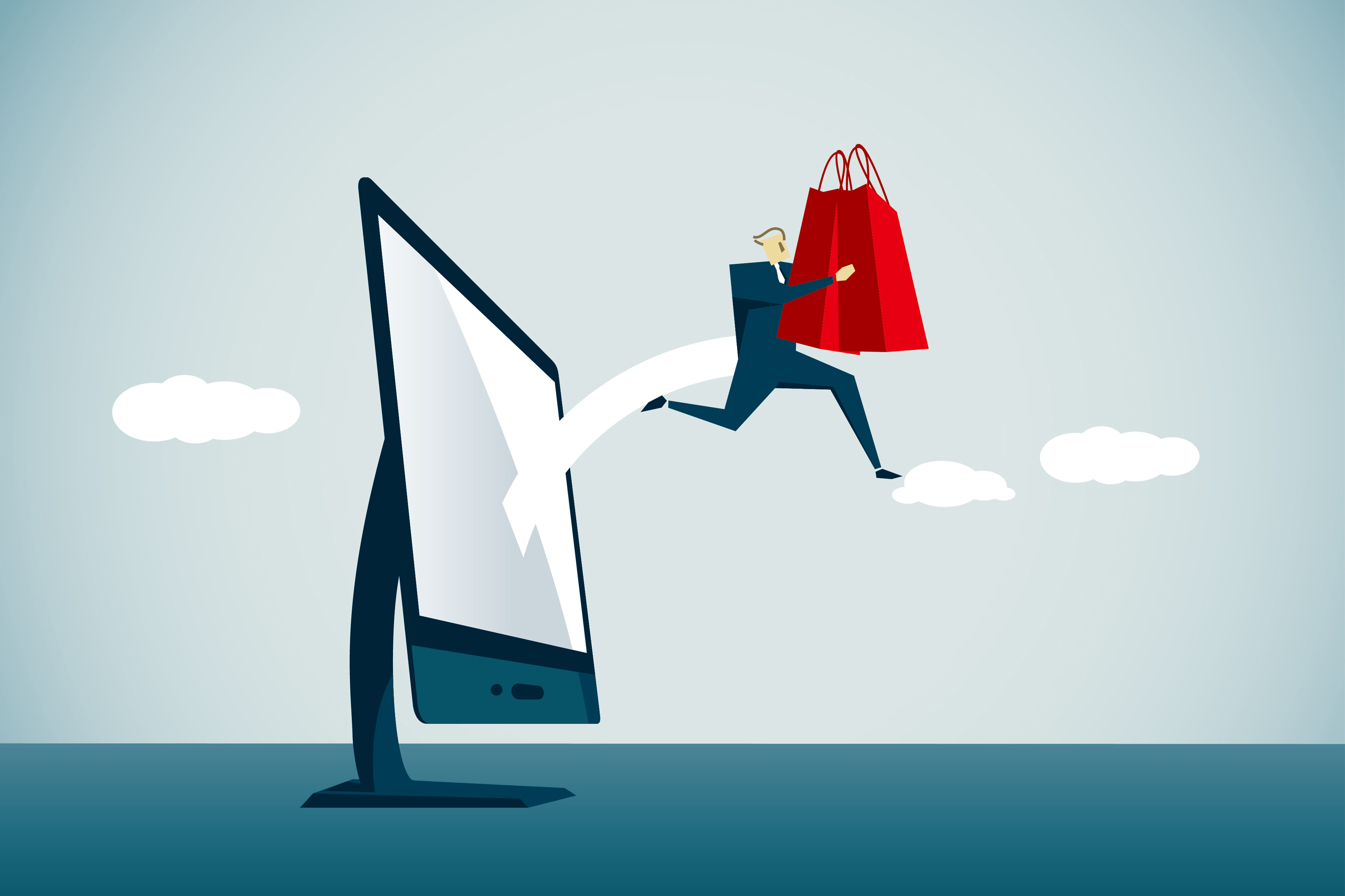Nearly three out of 10 online shoppers have taken the plunge to buy an item that costs $1,000 or more. Men are twice as likely as women to press click and buy a big-ticket item, according to a new NPR/Marist poll. (Getty Images)