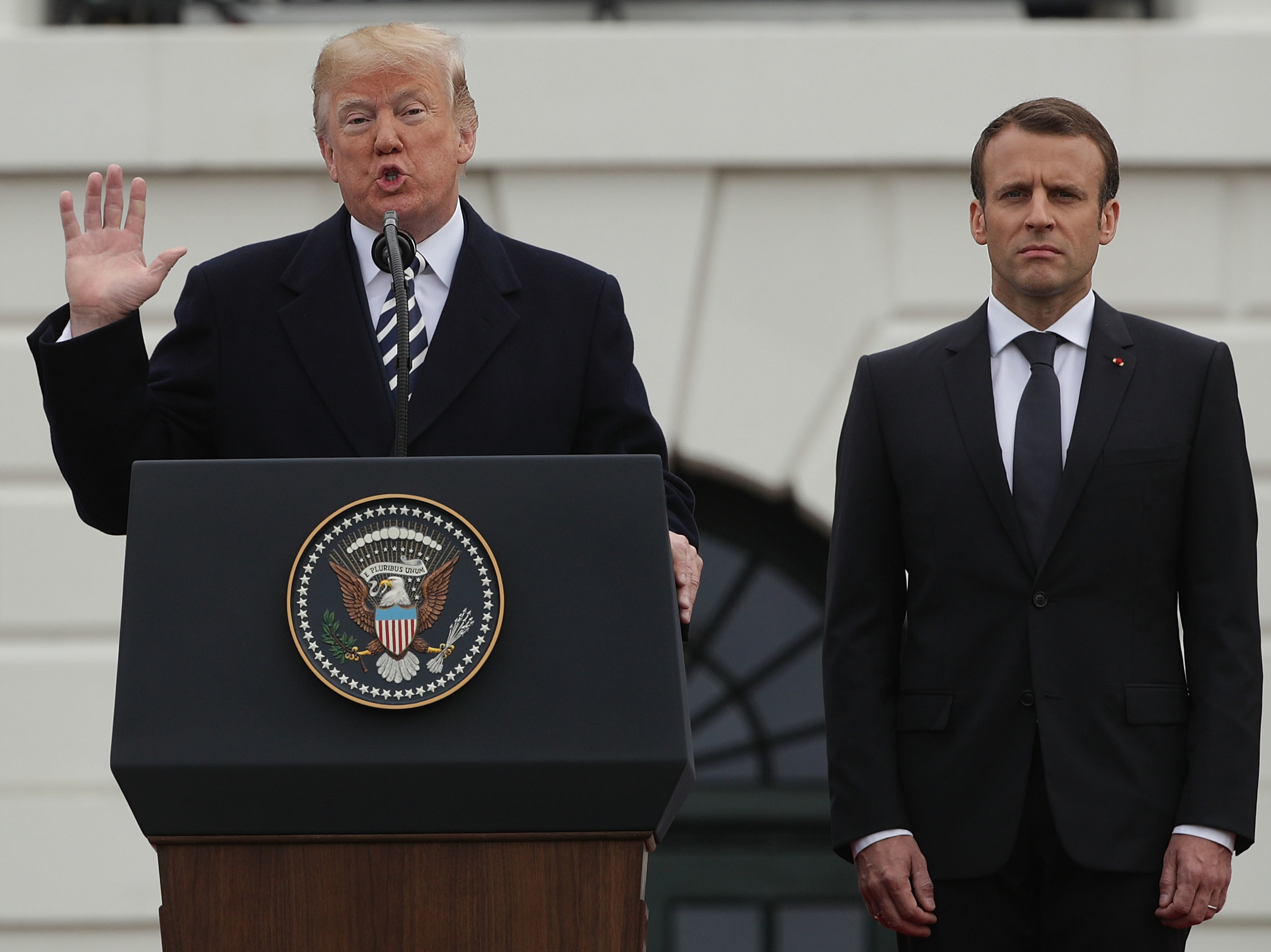A Trump photo goes viral, and the world enters a caption contest