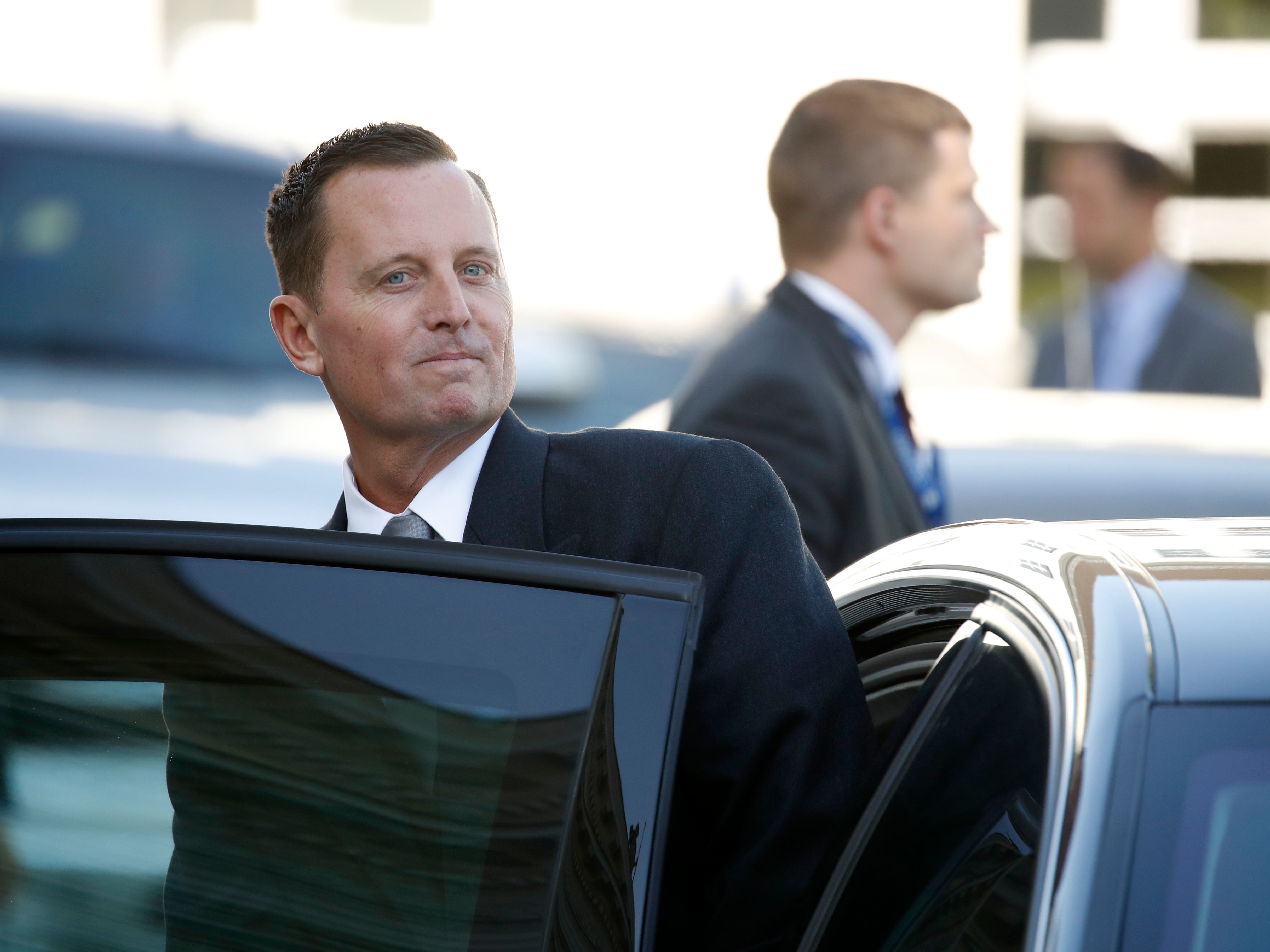 U.S. Ambassador to Germany Richard Grenell gets in his car after an accreditation ceremony for new ambassadors in Berlin on May 8. (AFP/Getty Images)