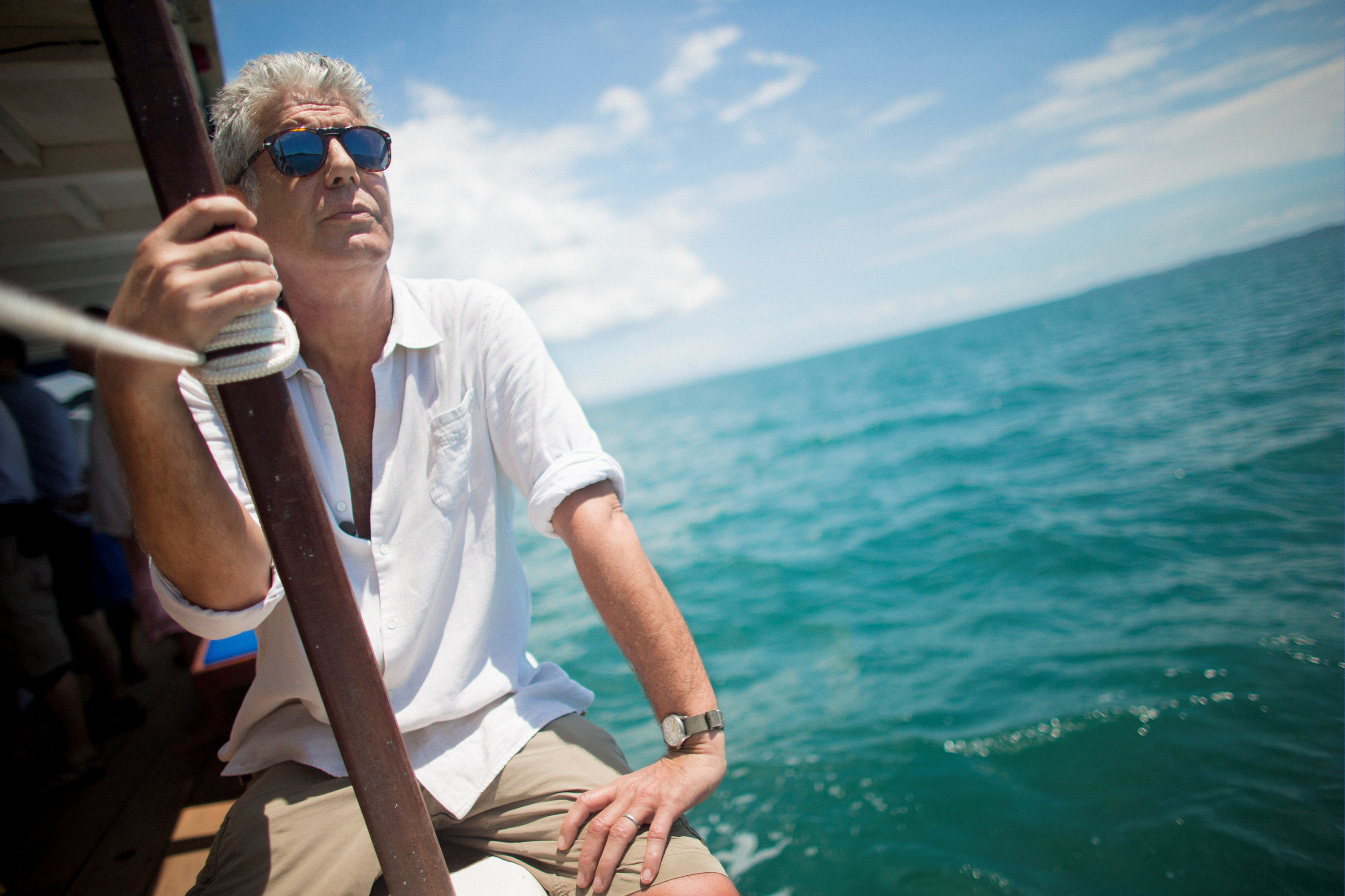 Anthony Bourdain travels in Salvador, Brazil, for CNN's <em>Anthony Bourdain: Parts Unknown</em> in 2014. (CNN)