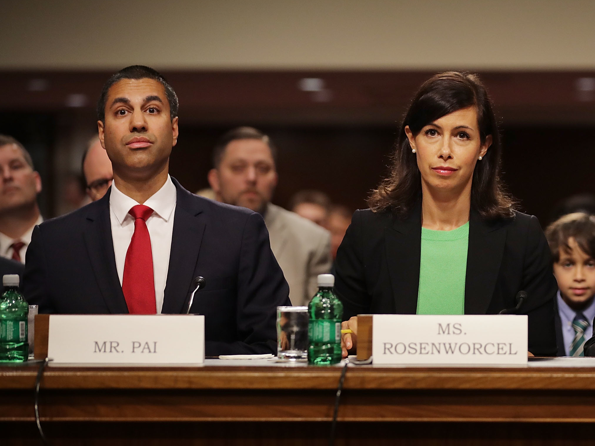 The Federal Communications Commission rollback of net neutrality went into effect today. FCC Chairman Ajit Pai championed the move, while commissioner Jessica Rosenworcel opposed it. (Getty Images)
