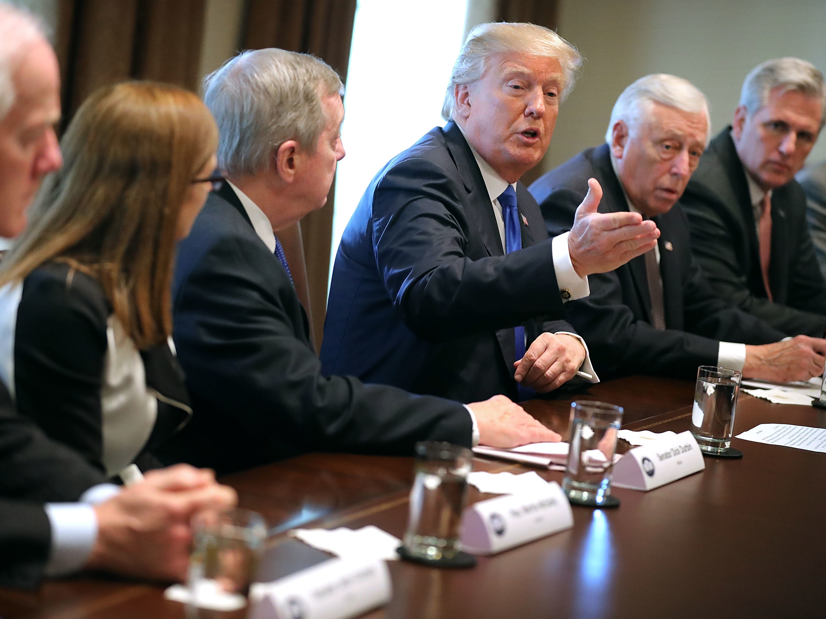 Trump Visits Hill Republicans, But Passage Of GOP Immigration Bills