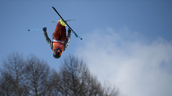 David Wise competes in the 2018 Olympic Games in Pyeongchang, South Korea.